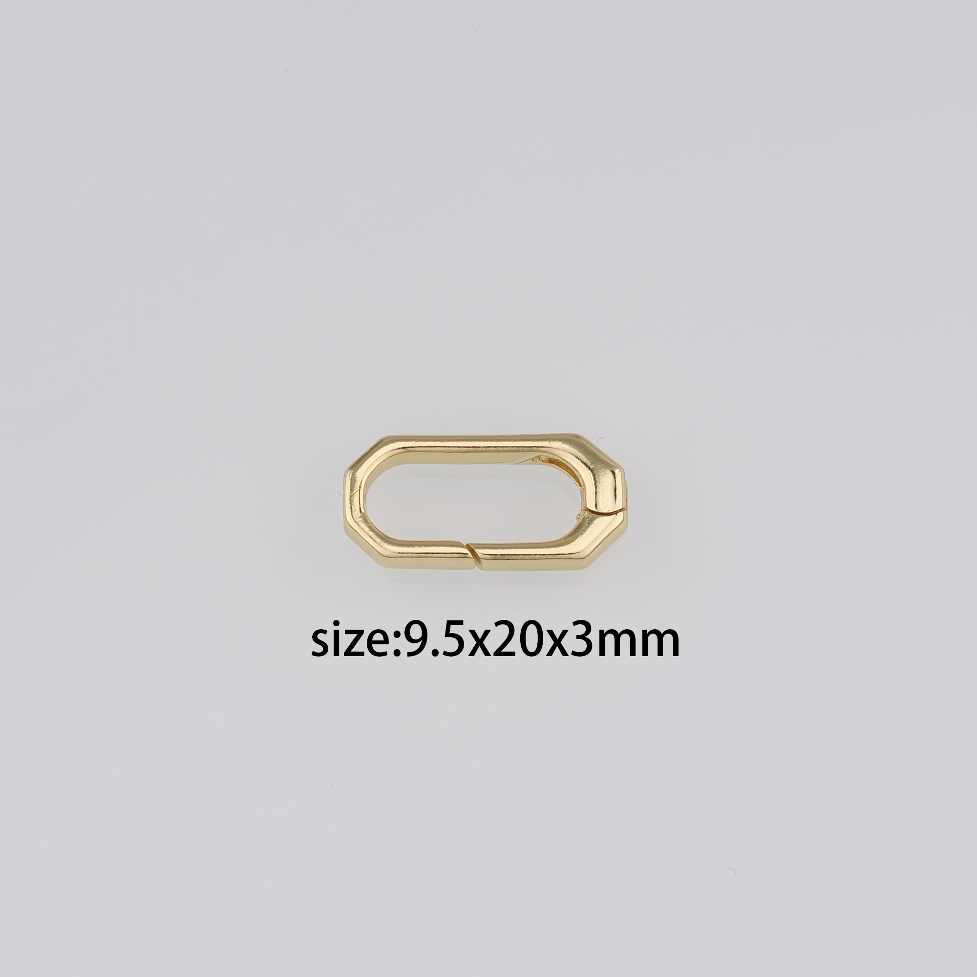 18K Gold Filled Oval Spring Clasp,Push Gate Buckle Bracelet Necklace for DIY Jewelry Finding Necklace Bracelet