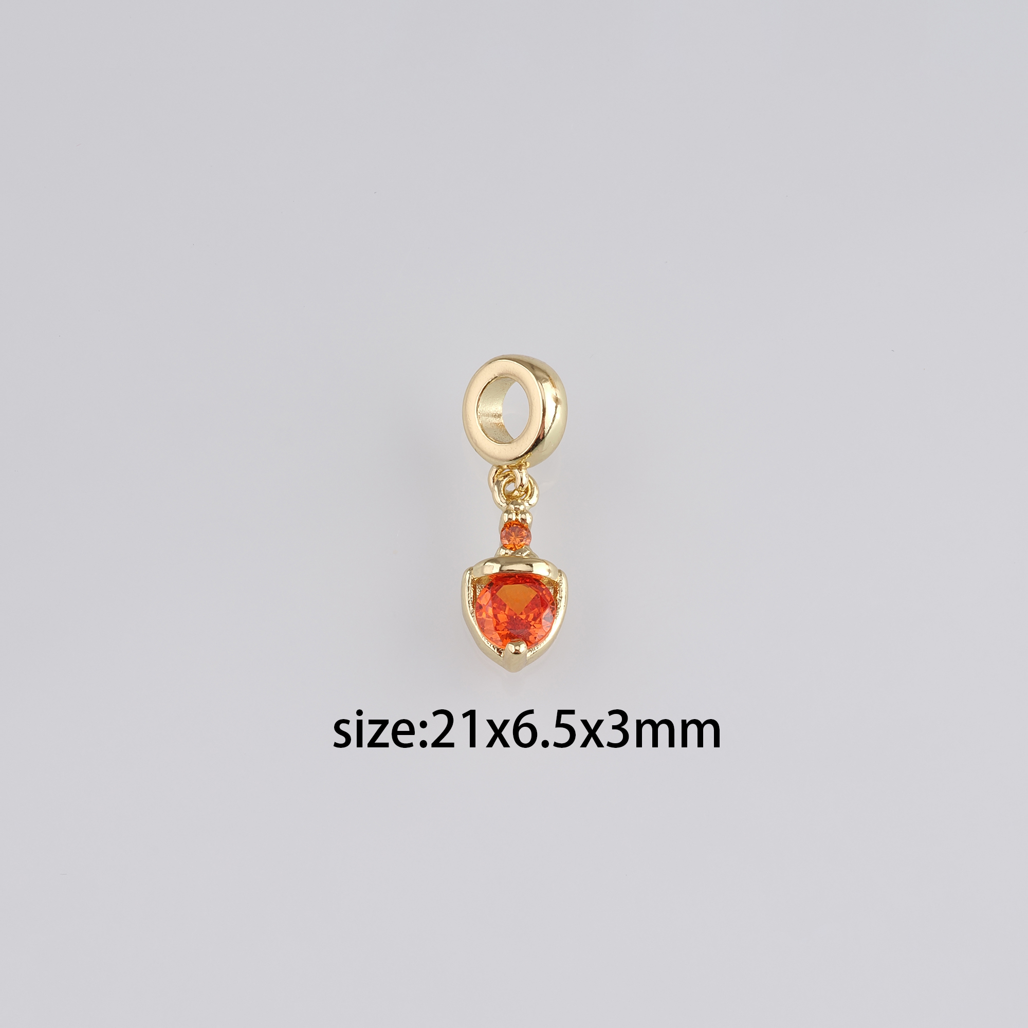18K Gold Filled Triangle Pendant,CZ Micro Pave Triangle Charm Earrings Necklace for DIY Jewelry Making Supply
