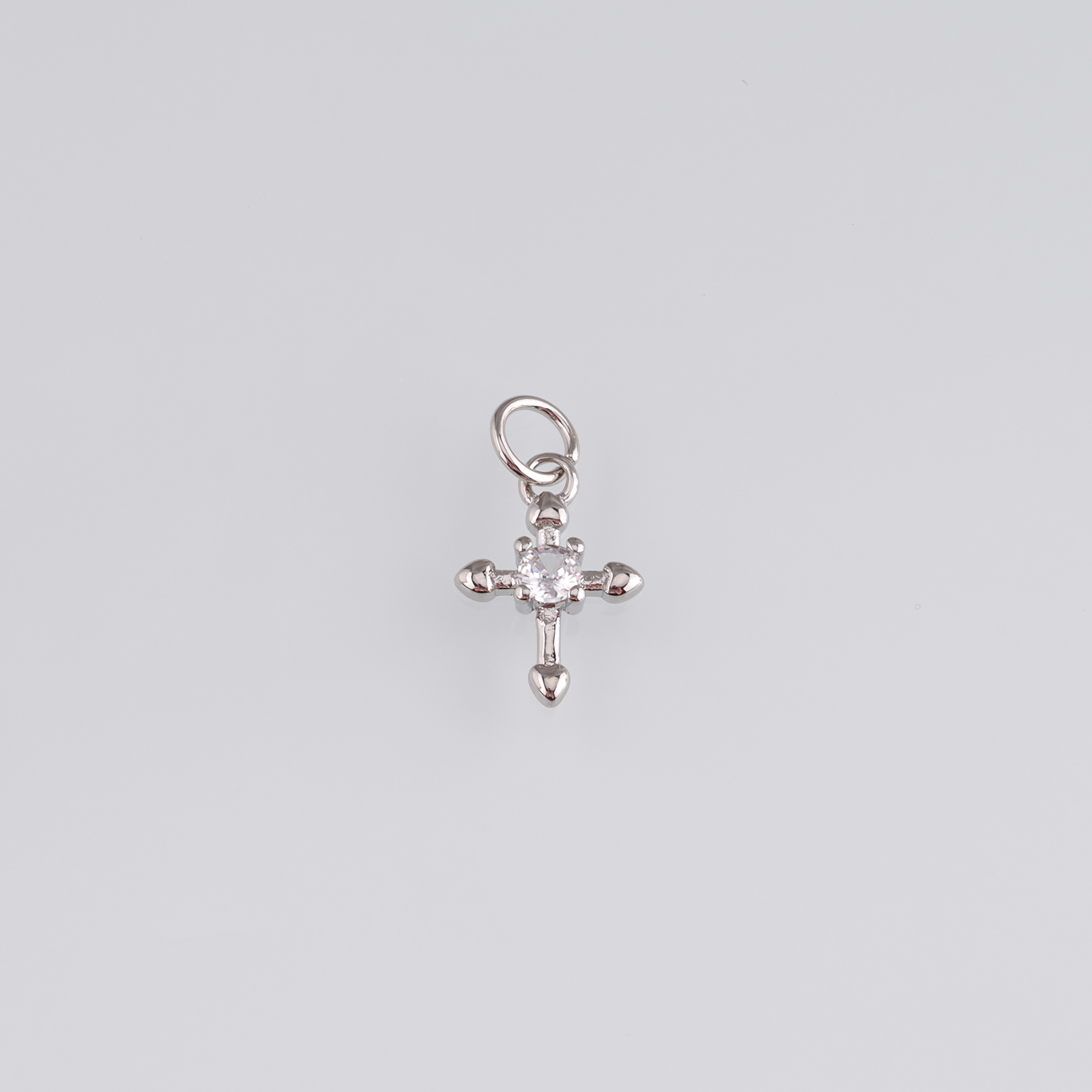 18K Gold Filled Cross Pendant,CZ Micro Pave Cross Charm Earrings Necklace for DIY Jewelry Making Supply