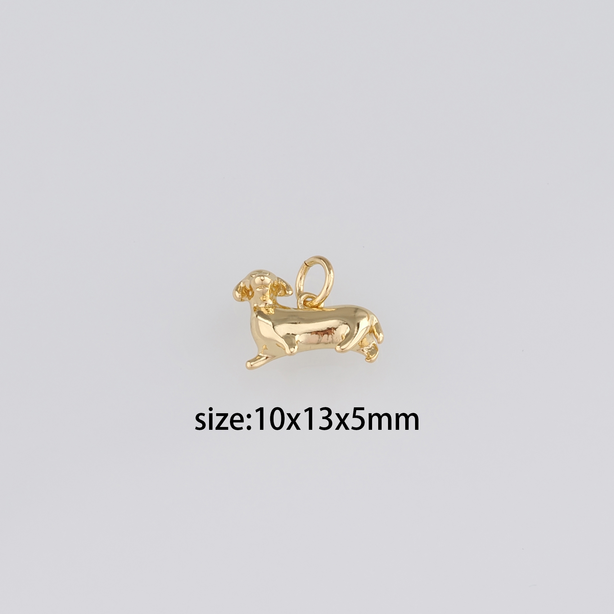 18K Gold Filled Dog Pendant,Dainty Dog Chamr Earrings Necklace for DIY Jewelry Making Supply