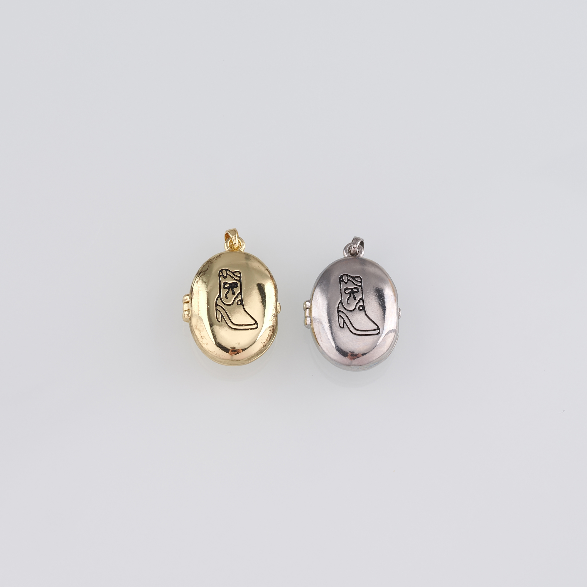 18K Gold Filled Cowboy Boots Pendant,Dainty Shoe Charm Earrings Necklace for DIY Jewelry Making Supply
