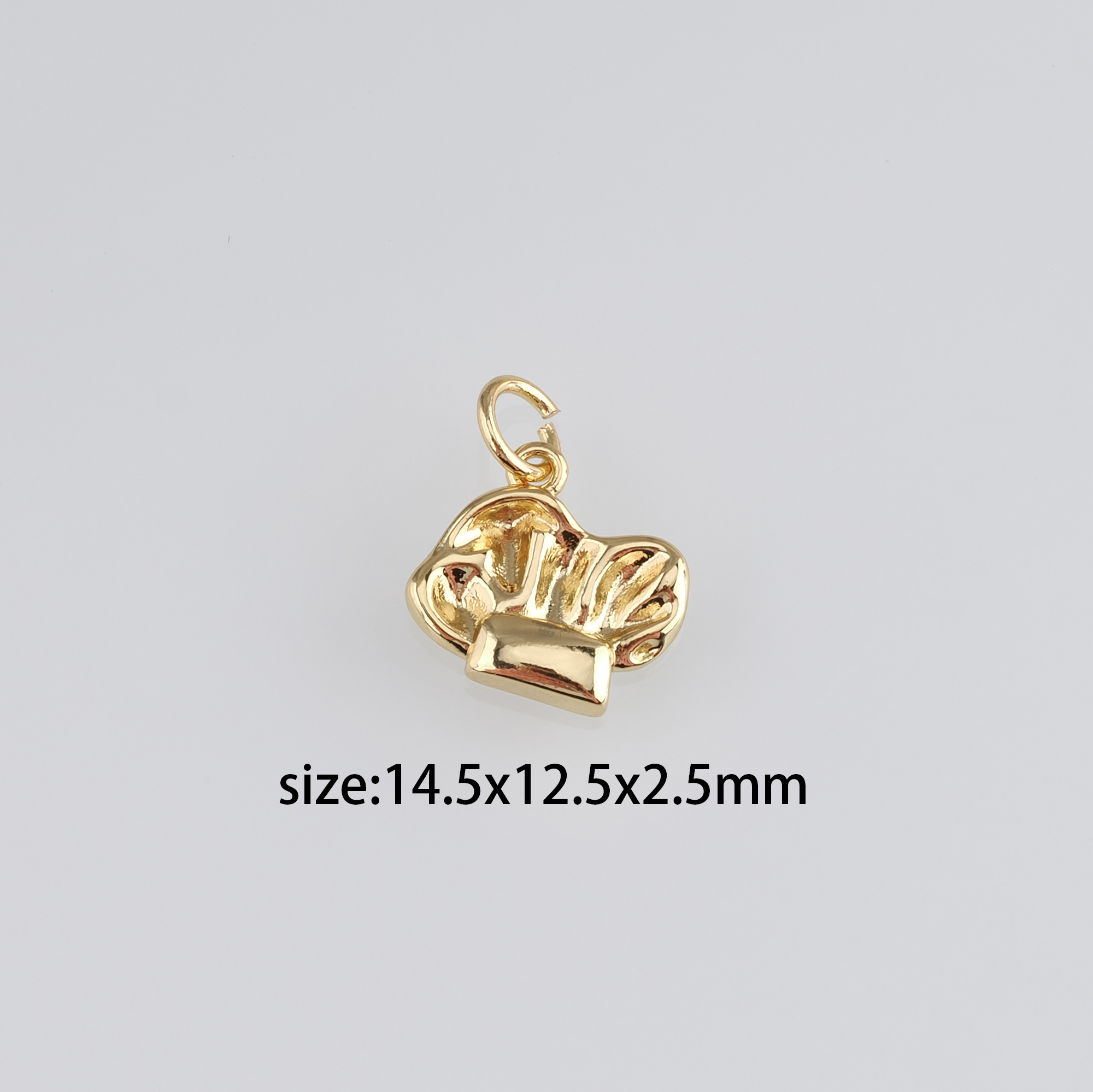 18K Gold Filled Chef Hat Pendant,Cooking Charm,Dainty Chef Hat Earrings Necklace for DIY Jewelry Making Supply