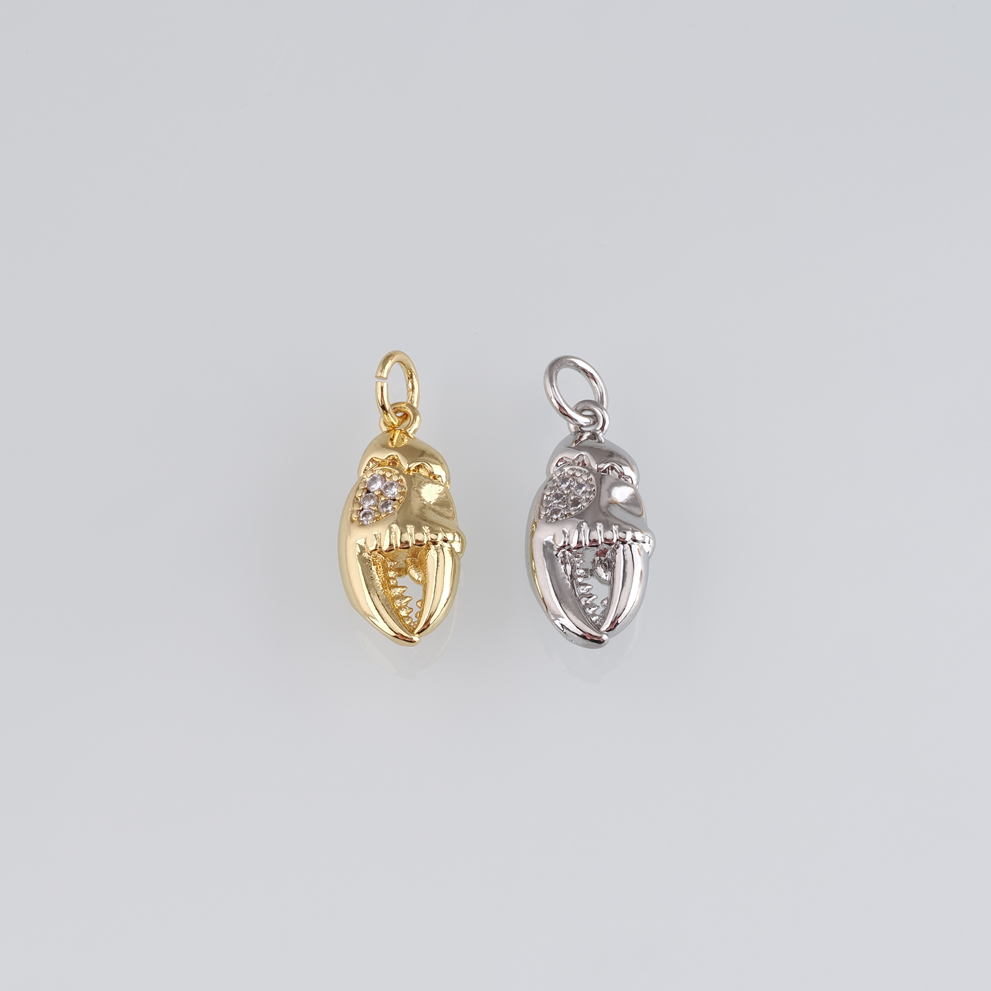 18K Gold Filled Crab Claw Pendant,Crab Claw Charm Earrings Necklace for DIY Jewelry Making Supply