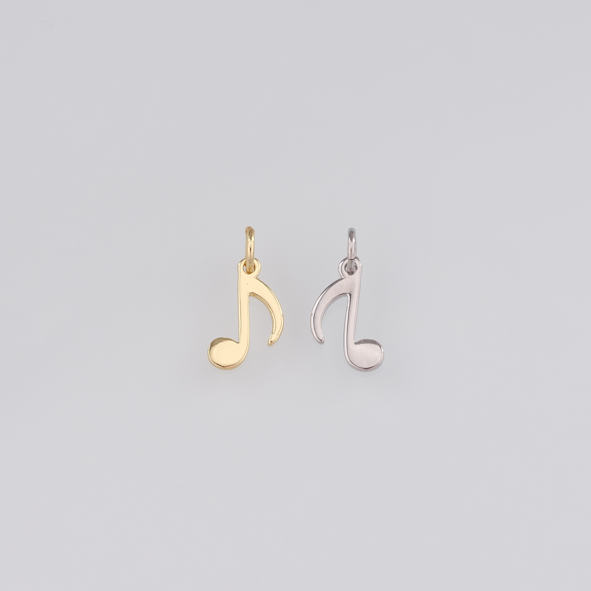 18K Gold Filled Musical Note Pendant,Dainty Music Charm Earrings Necklace for DIY Jewelry Making Supply