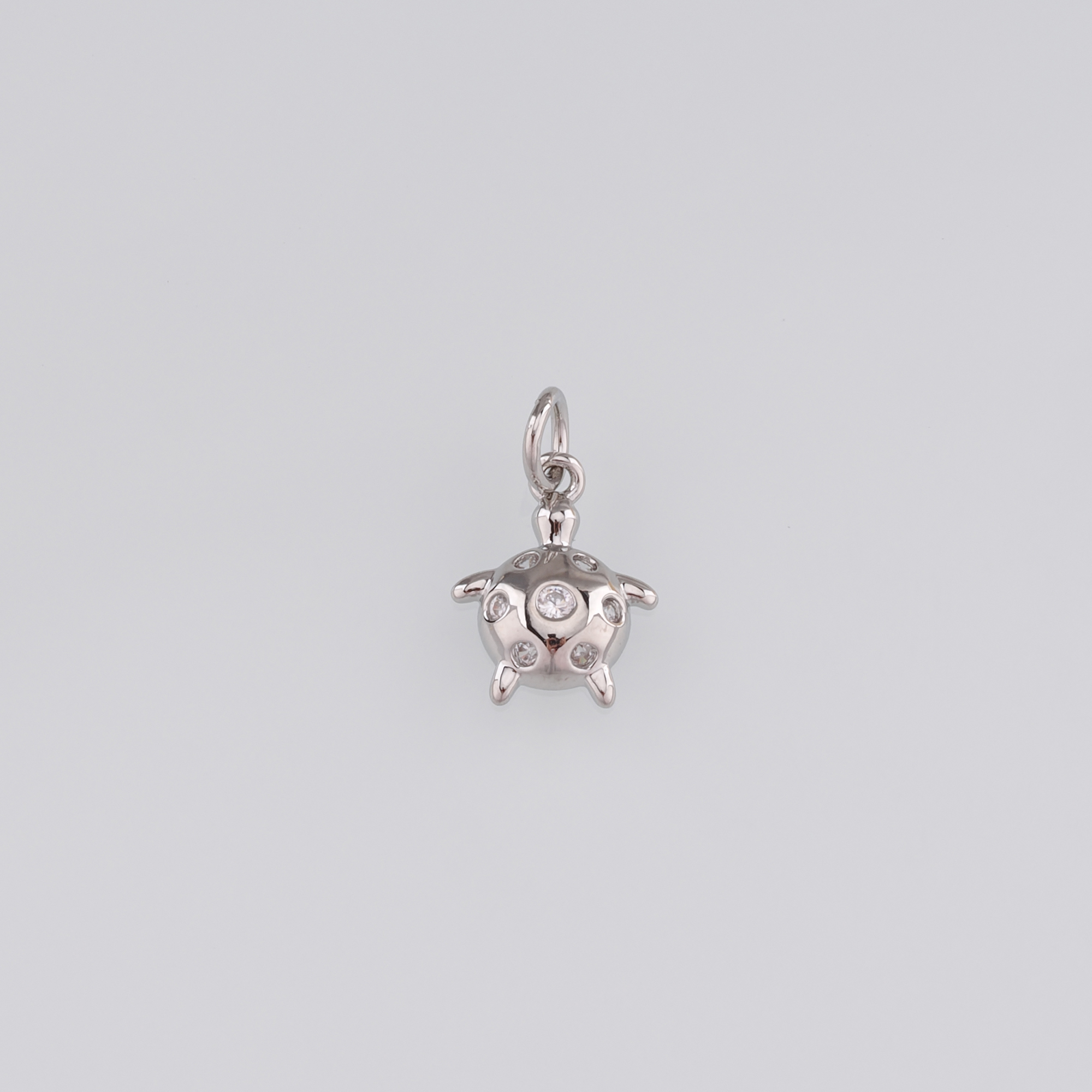 18K Gold Filled Turtle Pendant,CZ Micro Pave Turtle Charm Earrings Necklace for DIY Jewelry Making Supply