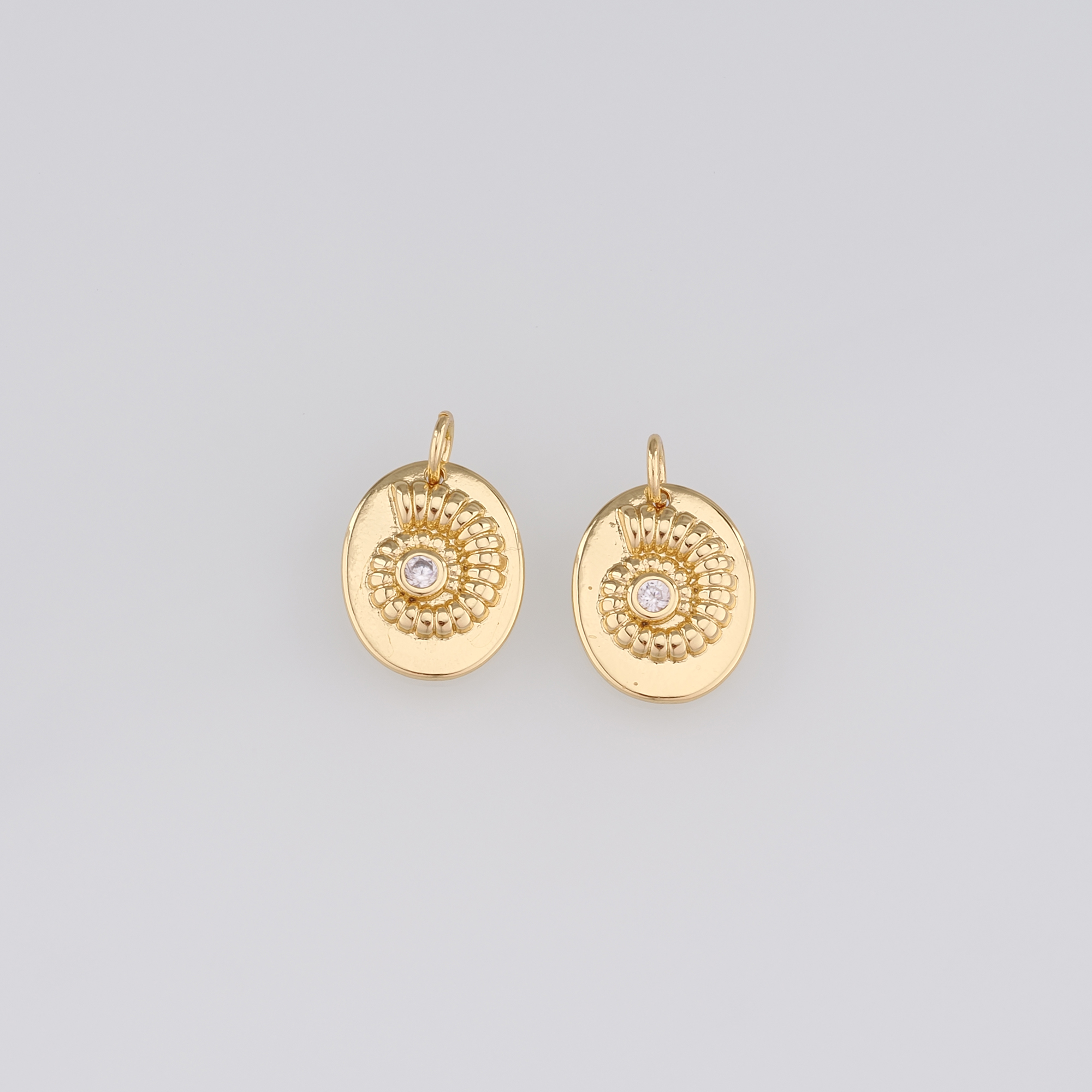 18K Gold Filled Conch Shell Pendant,Dainty Shell Charm Earrings Necklace for DIY Jewelry Making Supply