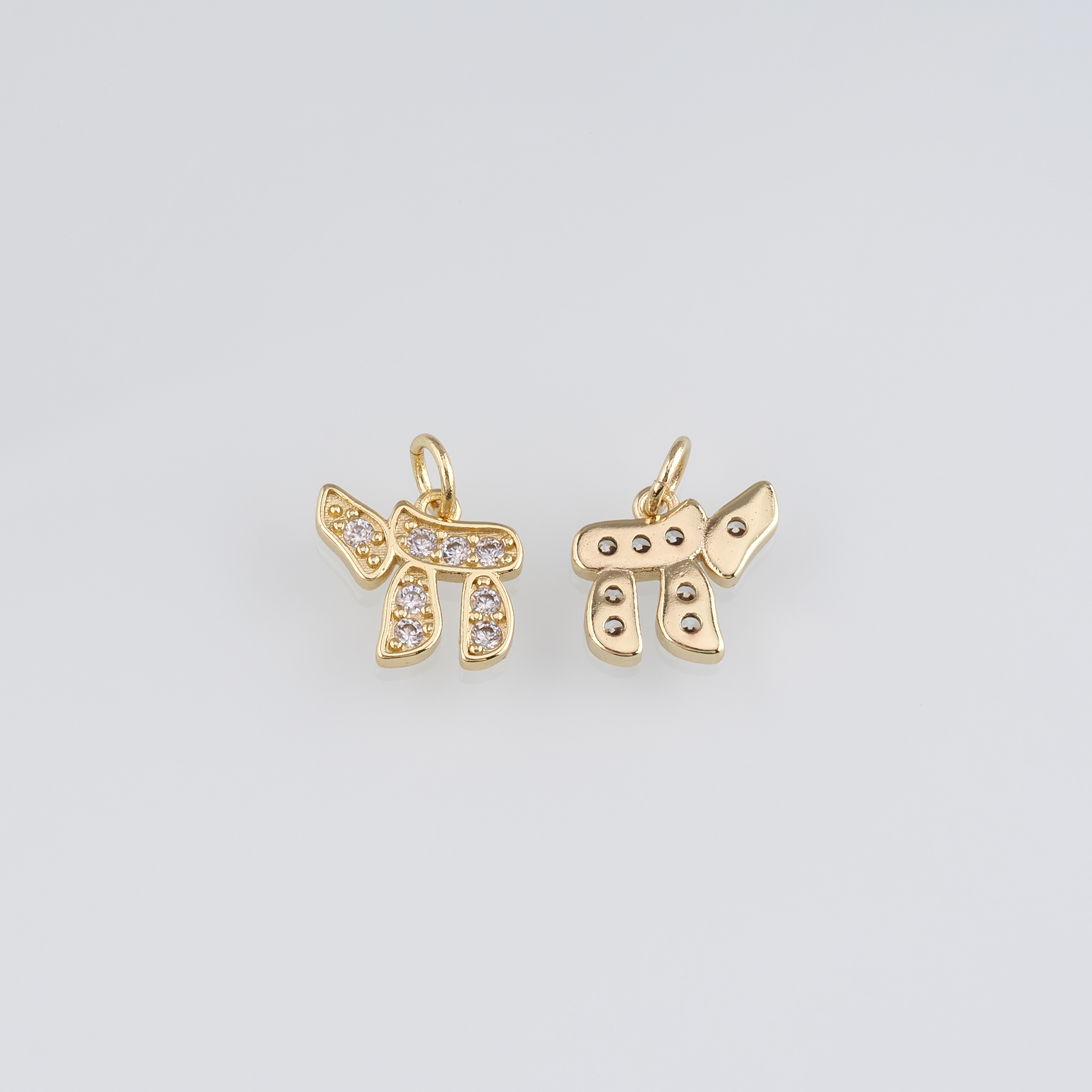 18K Gold Filled Dog Pendant,Dainty Dog Chamr Earrings Necklace for DIY Jewelry Making Supply