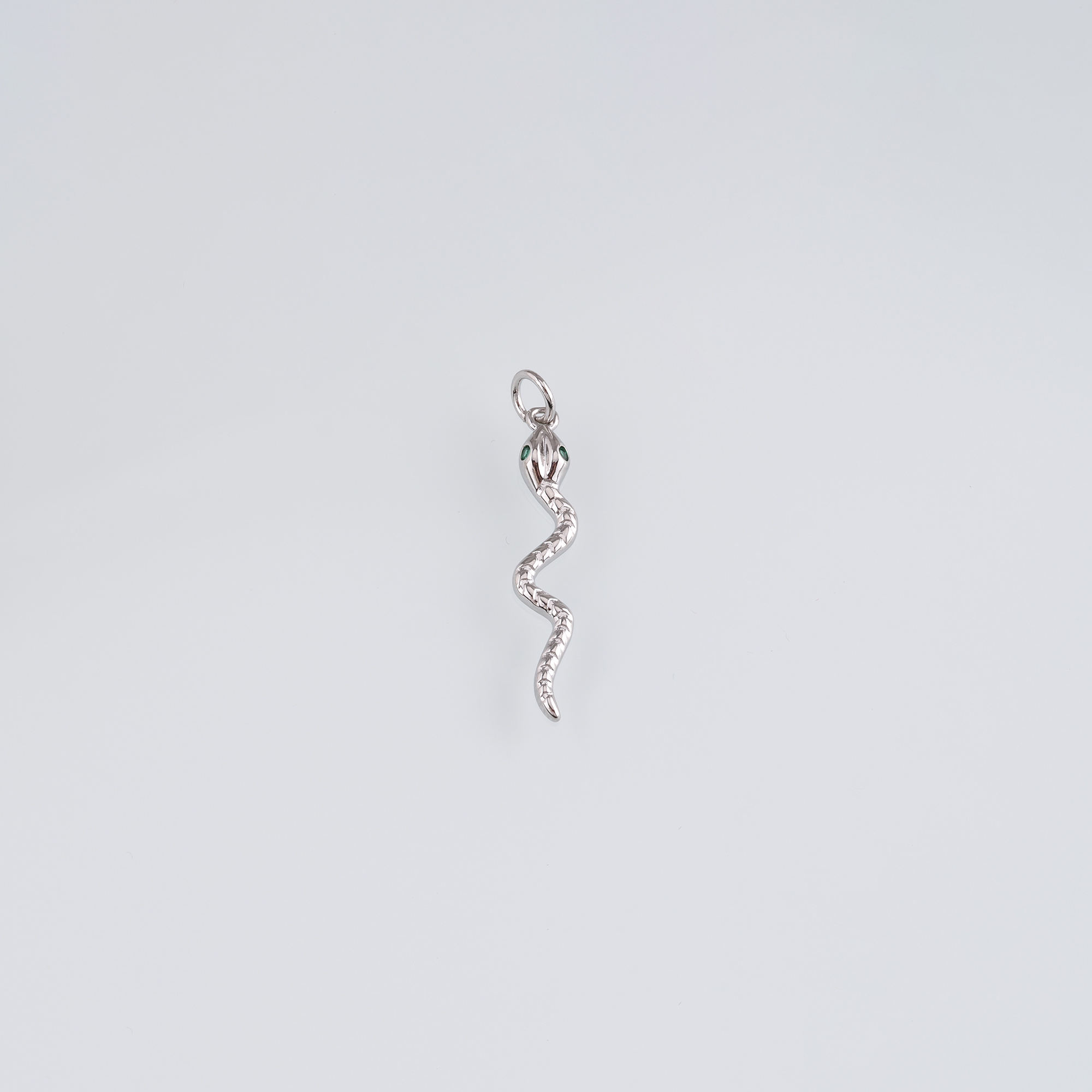18K Gold Filled Snake Pendant,CZ Micro Pave Reptile Charm Earrings Necklace for DIY Jewelry Making Supply