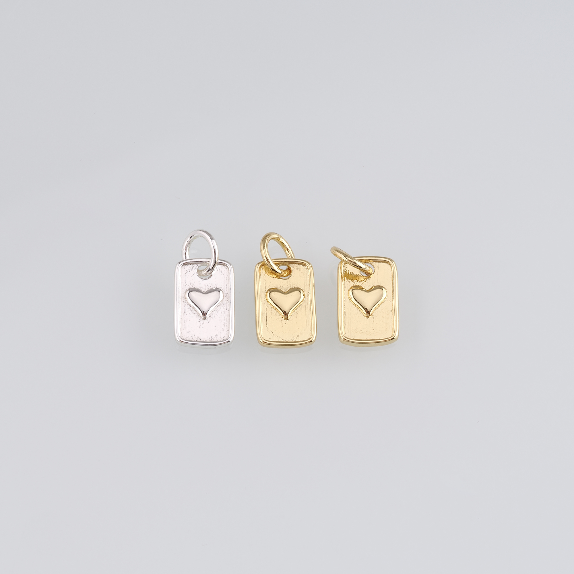 18K Gold Filled Heart Pendant,Dainty Heart Charm Earrings Necklace for DIY Jewelry Making Supply