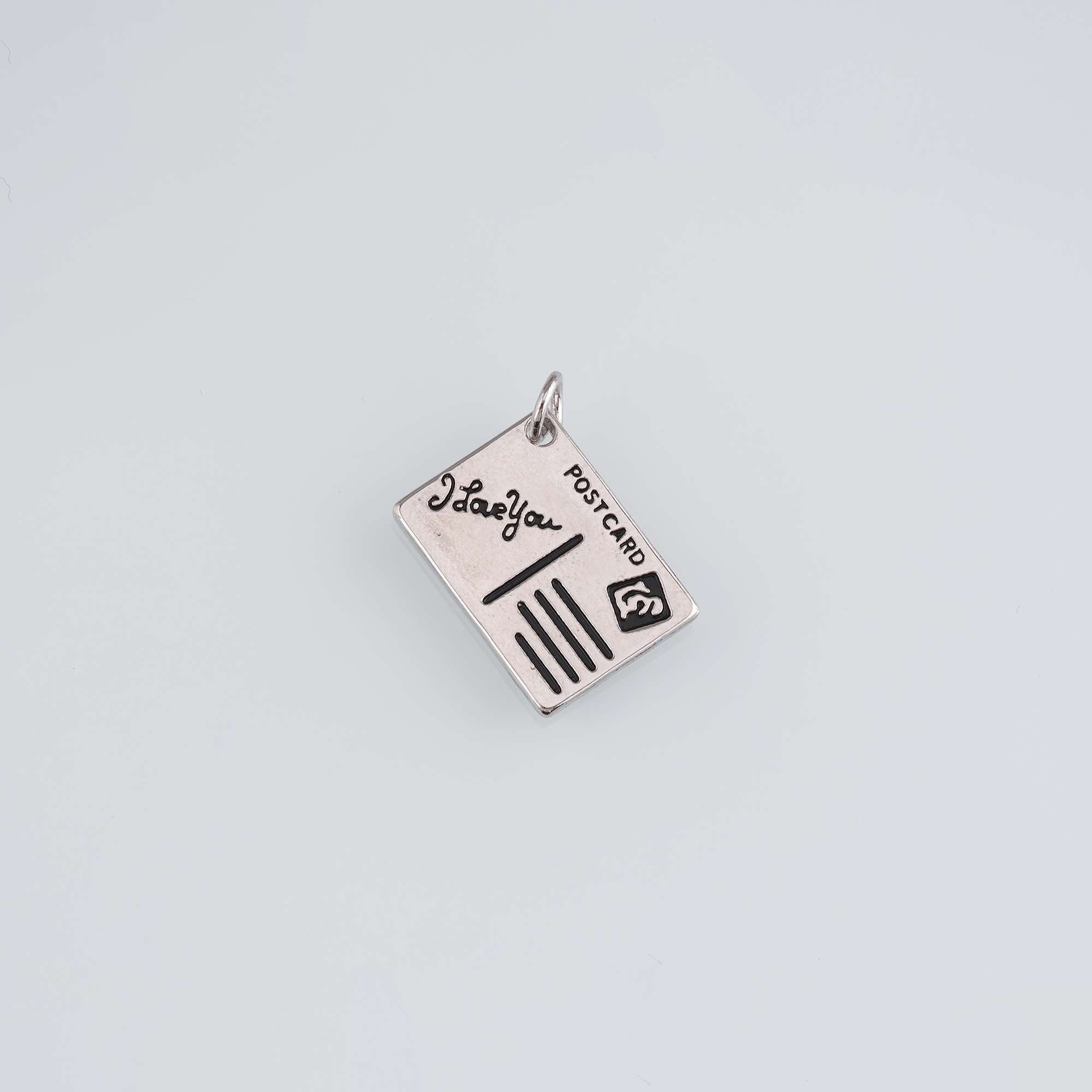 18K Gold Filled Postcard Pendant,Dainty Postcard Charm Earrings Necklace for DIY Jewelry Making Supply