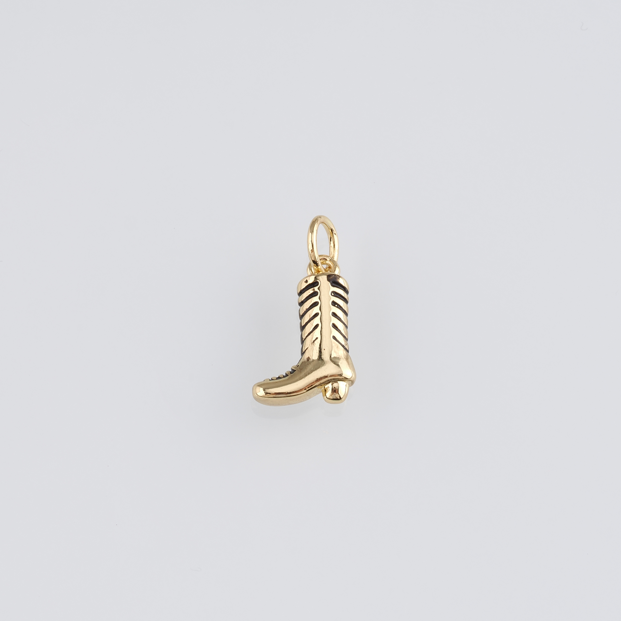 18K Gold Filled Cowboy Boots Pendant,Enamel Shoe Charm Earrings Necklace for DIY Jewelry Making Supply