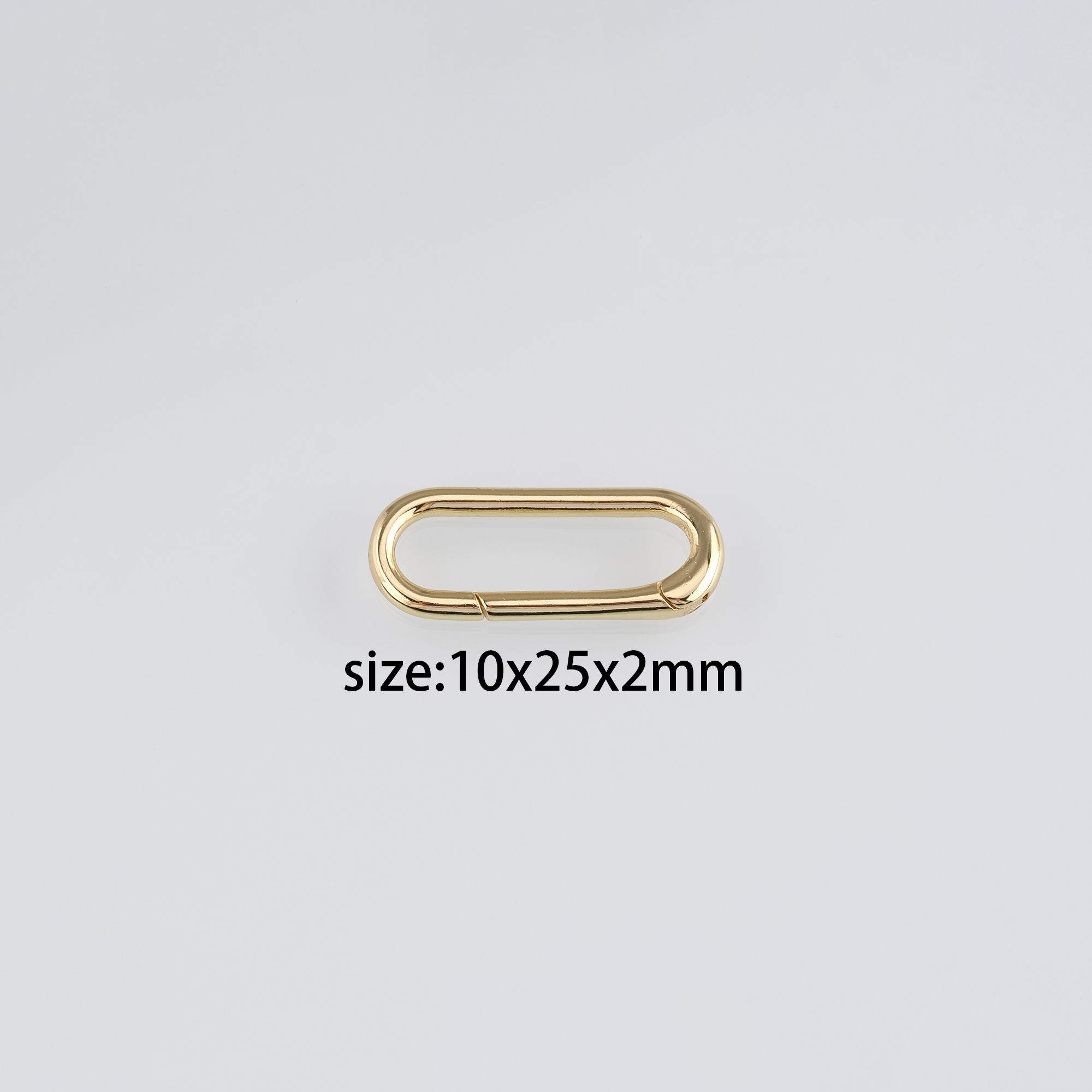 18K Gold Filled Oval Spring Clasp,Push Gate Buckle Bracelet Necklace for DIY Jewelry Finding Necklace Bracelet