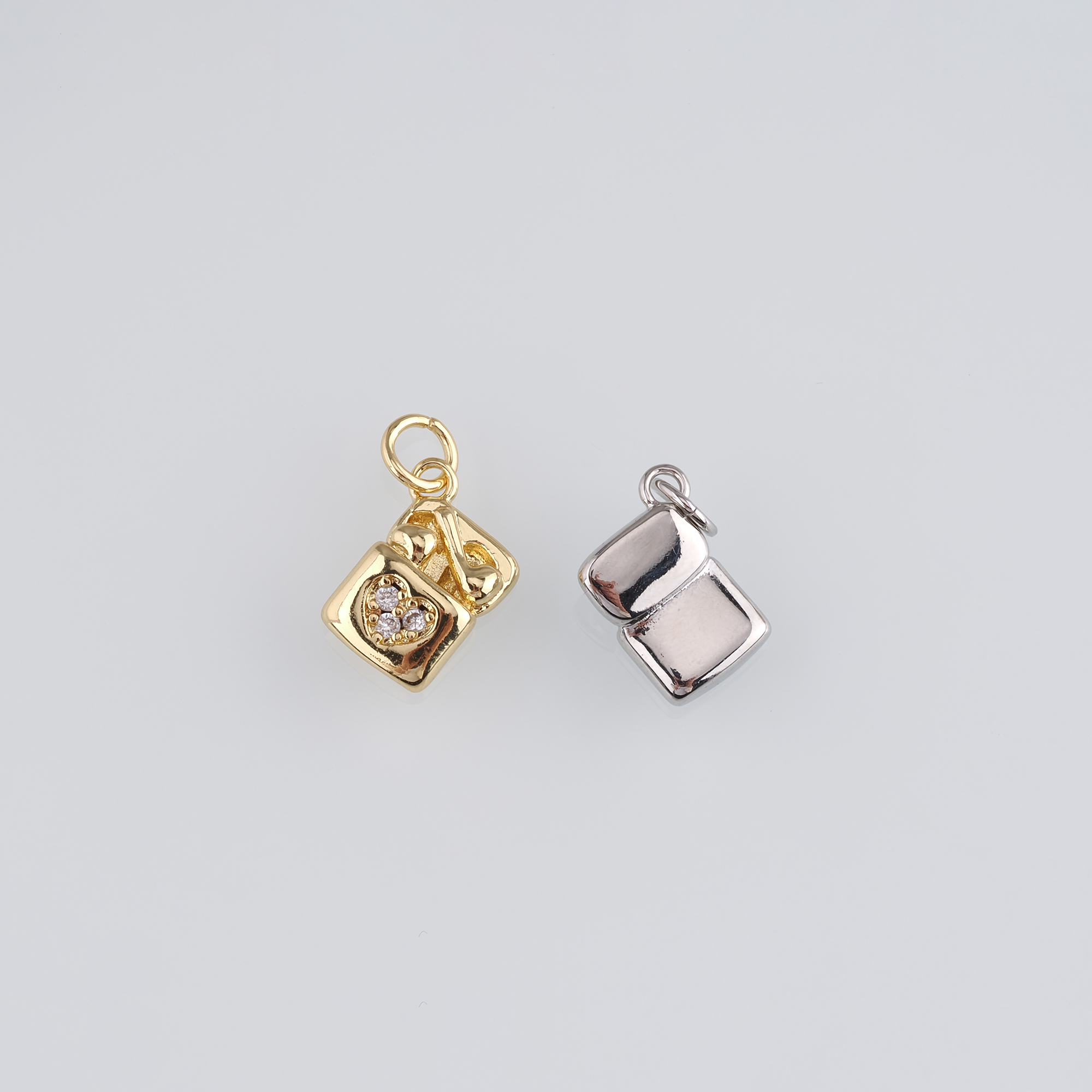 18K Gold Filled Earphone Pendant,Dainty Headphone Charm Earrings Necklace for DIY Jewelry Making Supply