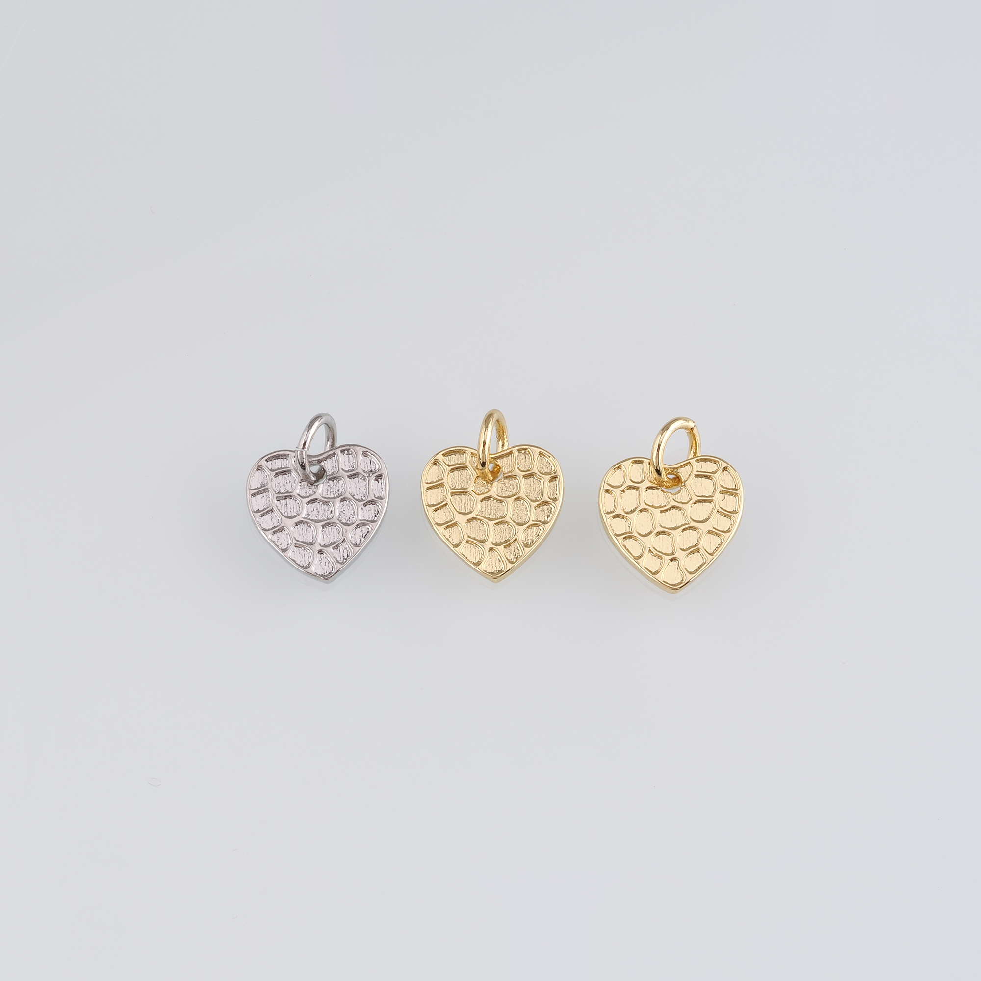 18K Gold Filled Heart Pendant,Dainty Heart Charm Earrings Necklace for DIY Jewelry Making Supply