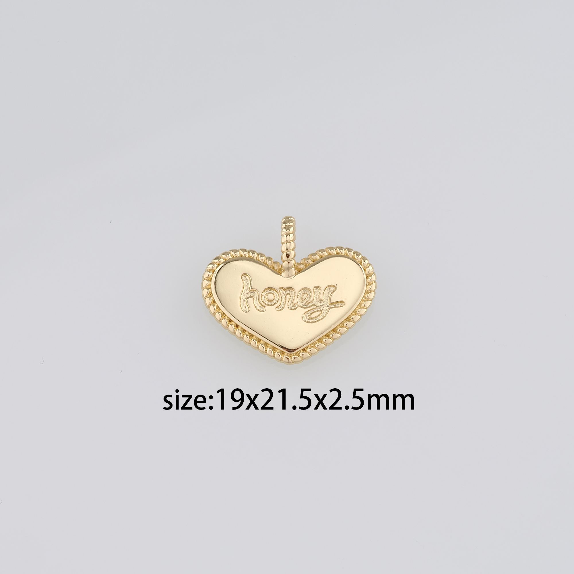 18K Gold Filled Heart Pendant,Dainty Heart Charm Earrings Necklace for DIY Jewelry Making Supply