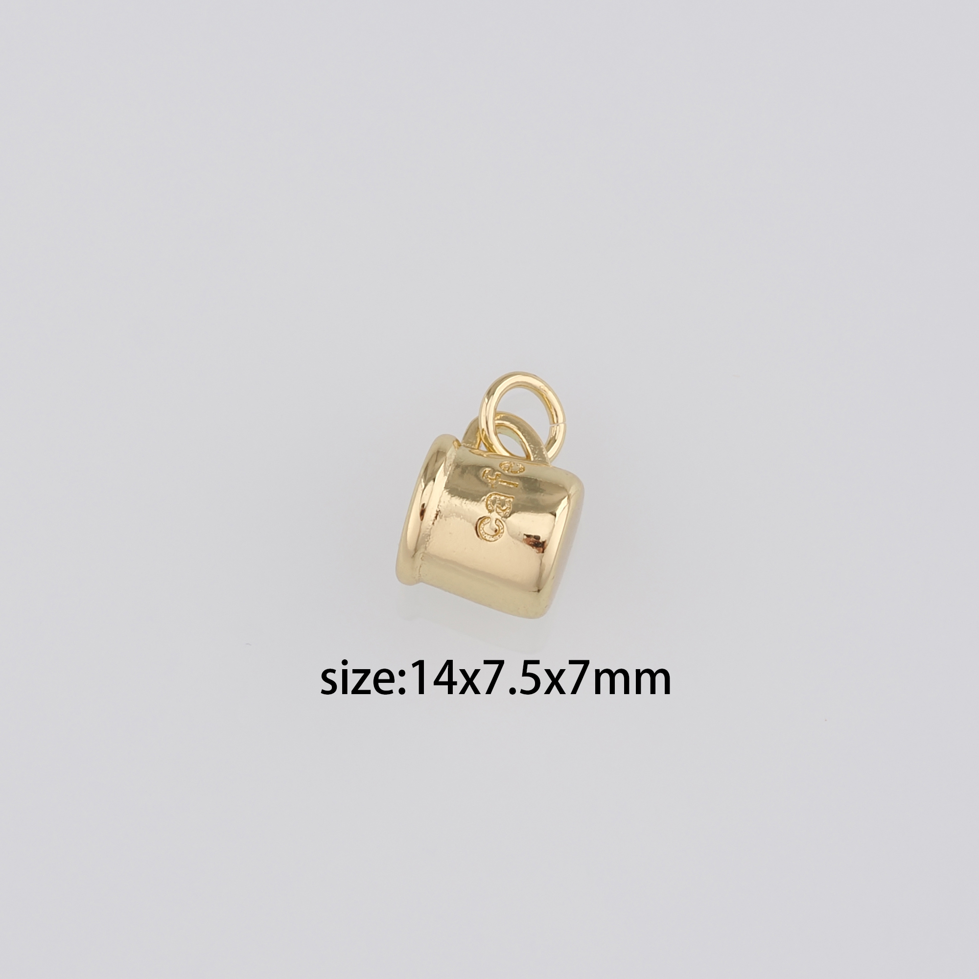 18K Gold Filled Cafe Pendant,Dainty Coffee Cup Charm Earrings Necklace for DIY Jewelry Making Supply