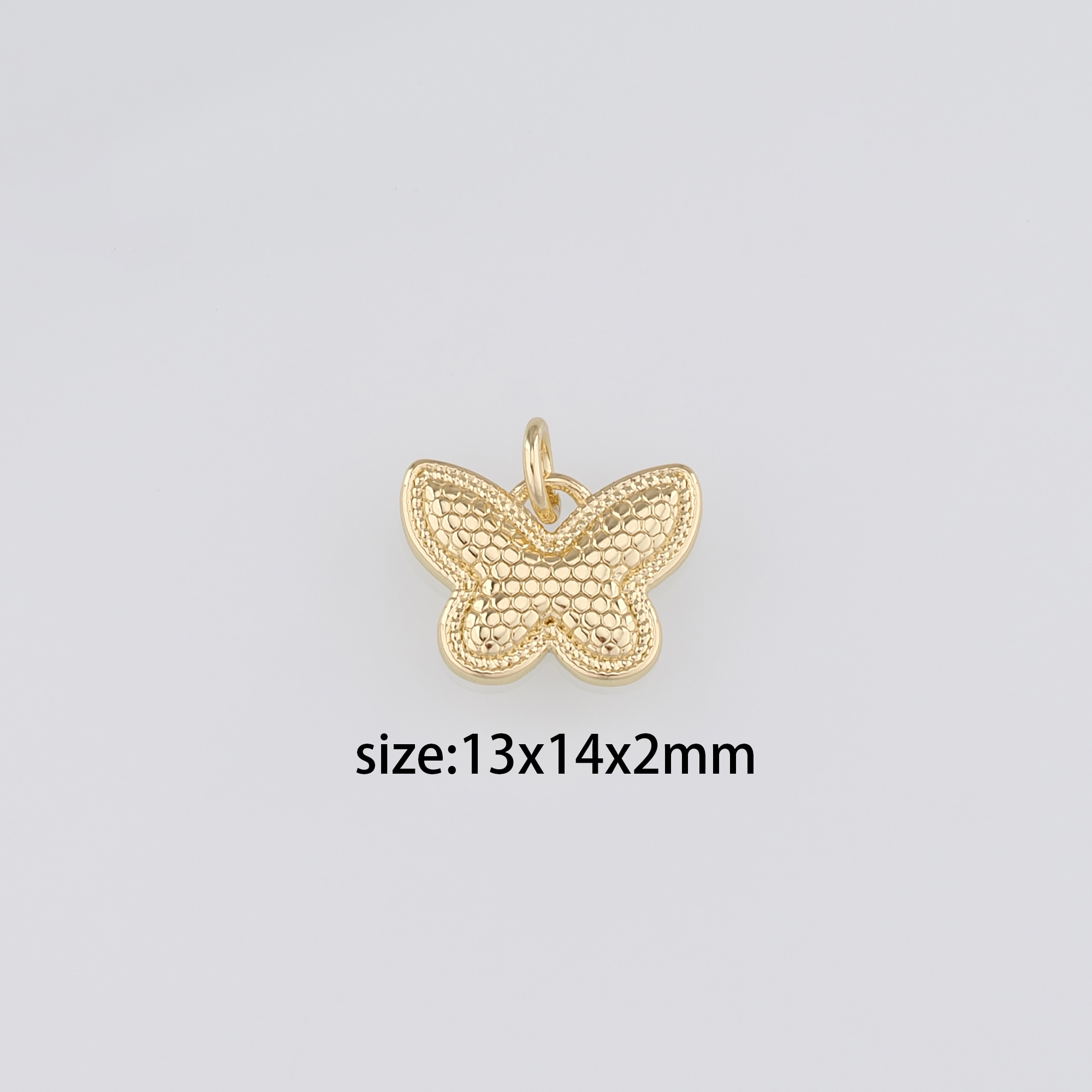 18K Gold Filled Butterfly Pendant,Butterfly Charm Earrings Necklace for DIY Jewelry Making Supply
