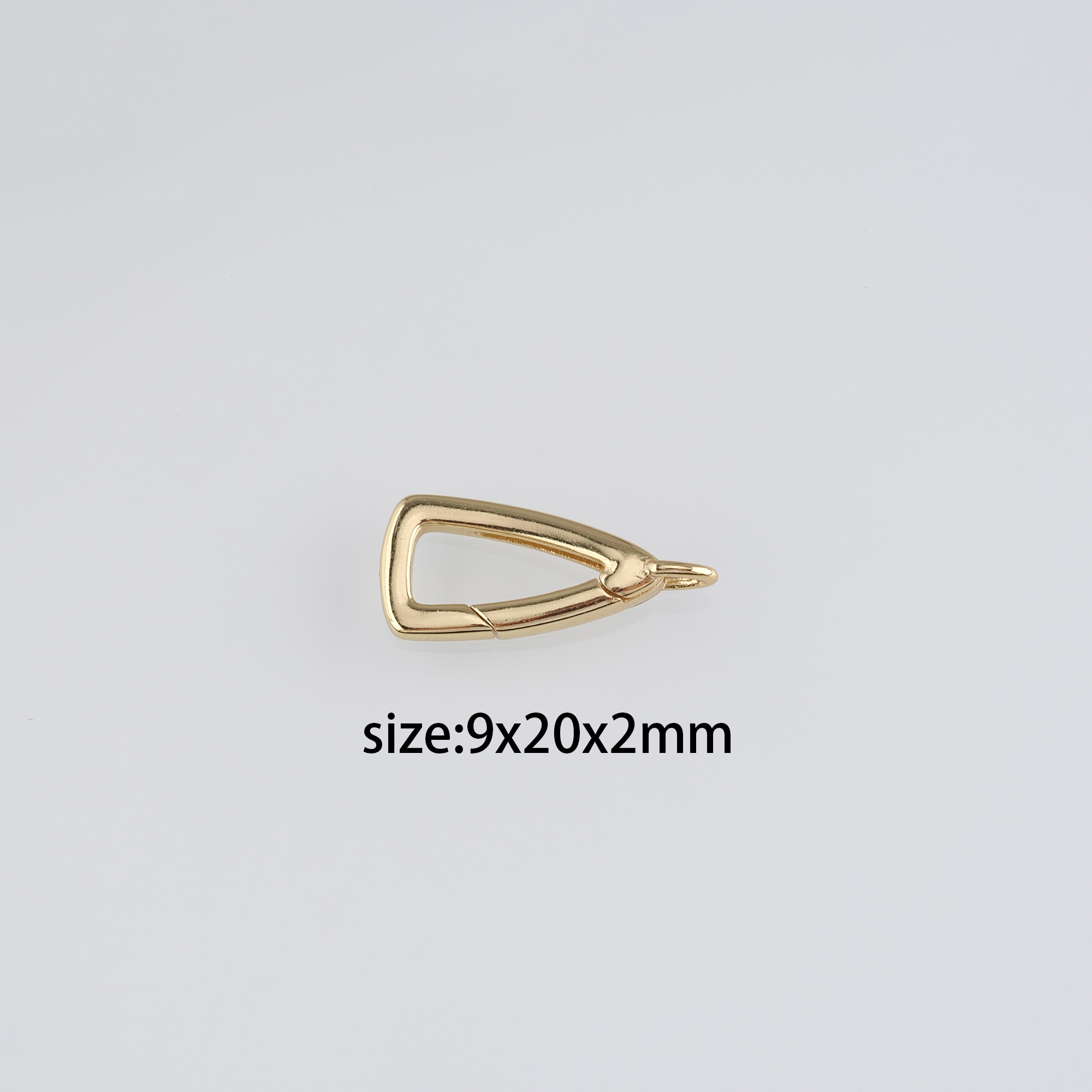 18K Gold Filled Triangle Spring Clasp,Push Gate Buckle Bracelet Necklace for DIY Jewelry Finding Necklace Bracelet
