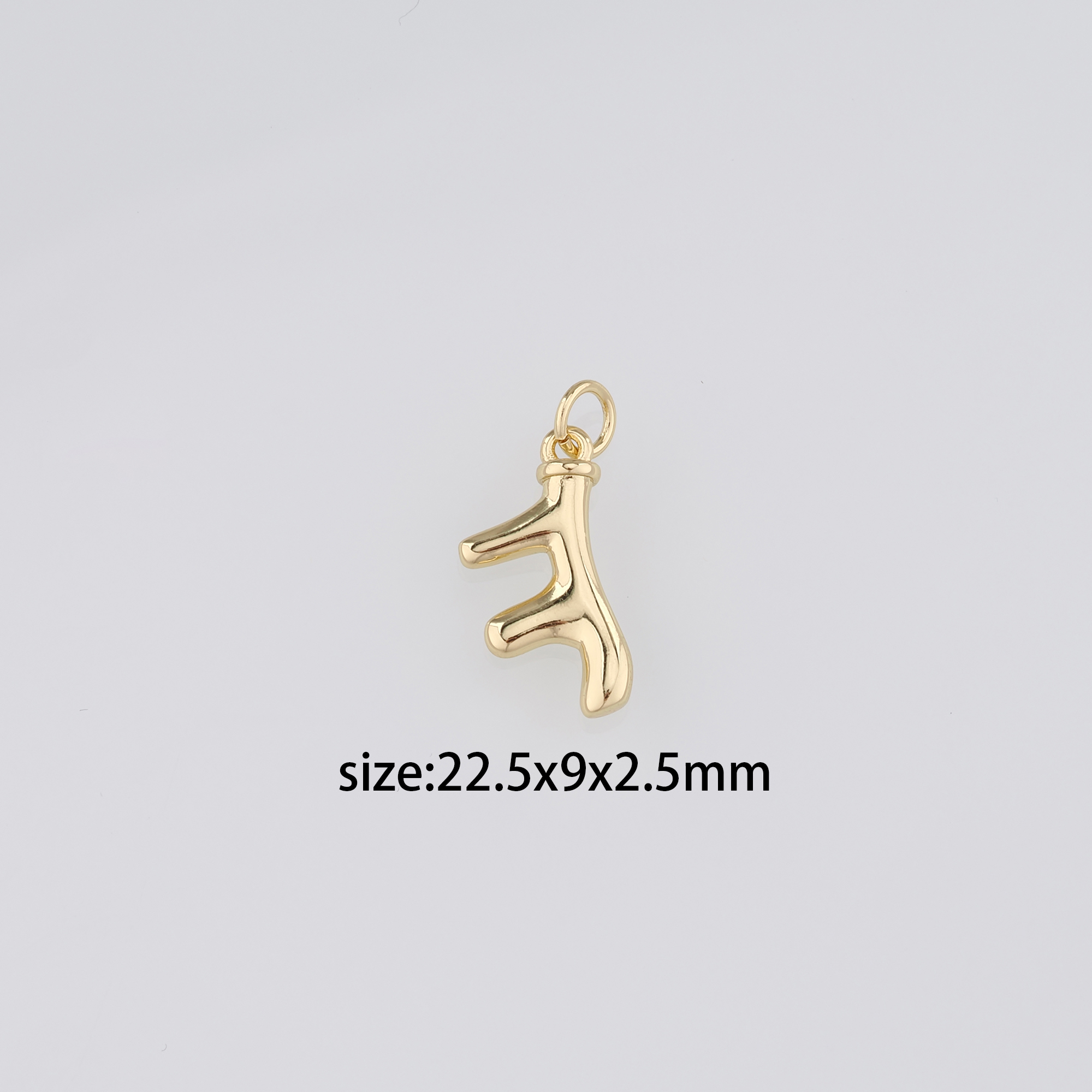 18K Gold Filled Antler Pendant,Dainty Elk Horn Charm Earrings Necklace for DIY Jewelry Making Supply
