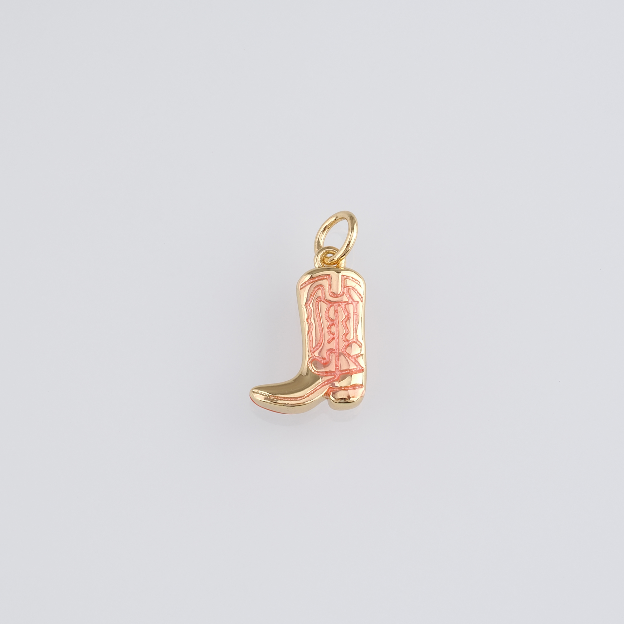 18K Gold Filled Cowboy Boots Pendant,Enamel Shoe Charm Earrings Necklace for DIY Jewelry Making Supply