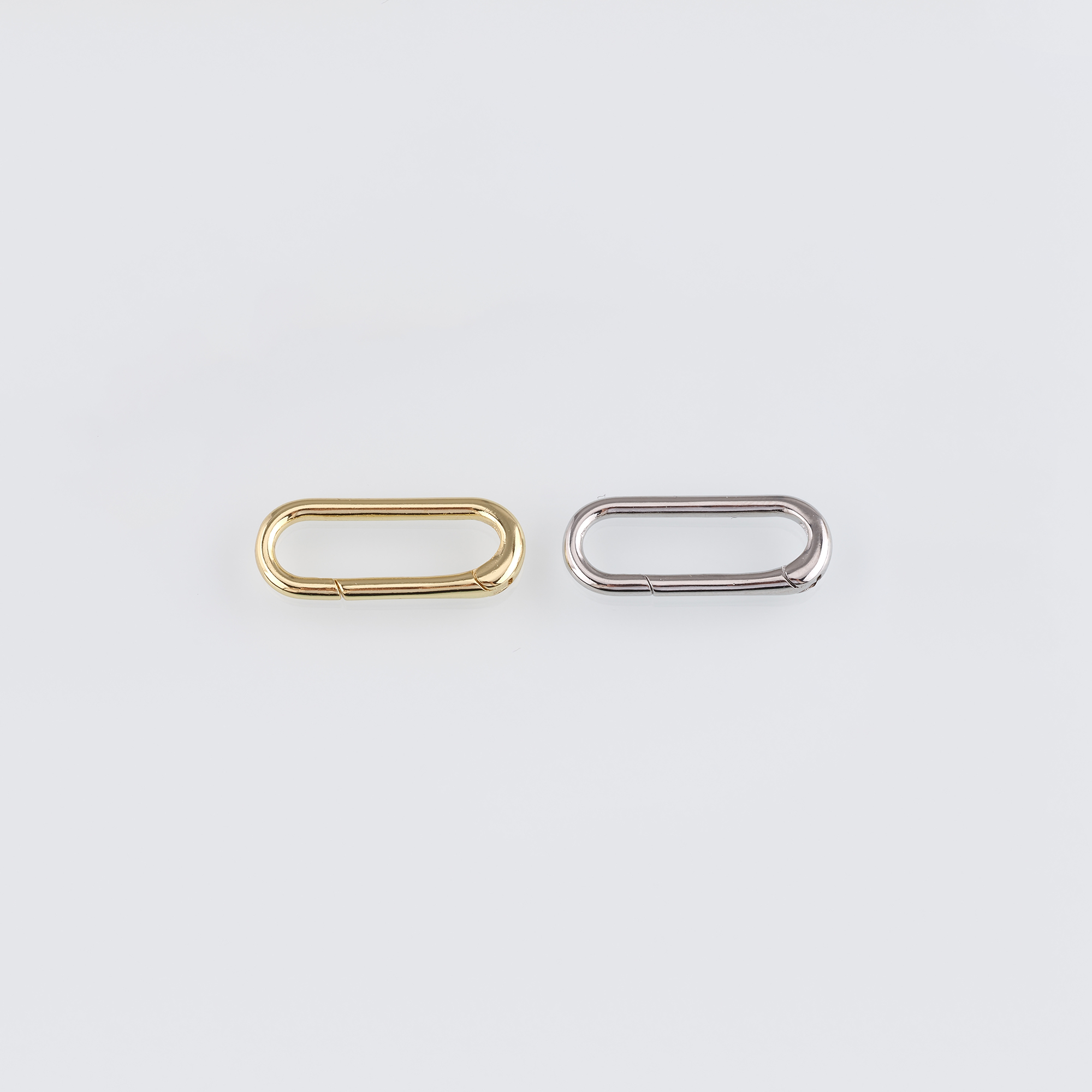 18K Gold Filled Oval Spring Clasp,Push Gate Buckle Bracelet Necklace for DIY Jewelry Finding Necklace Bracelet