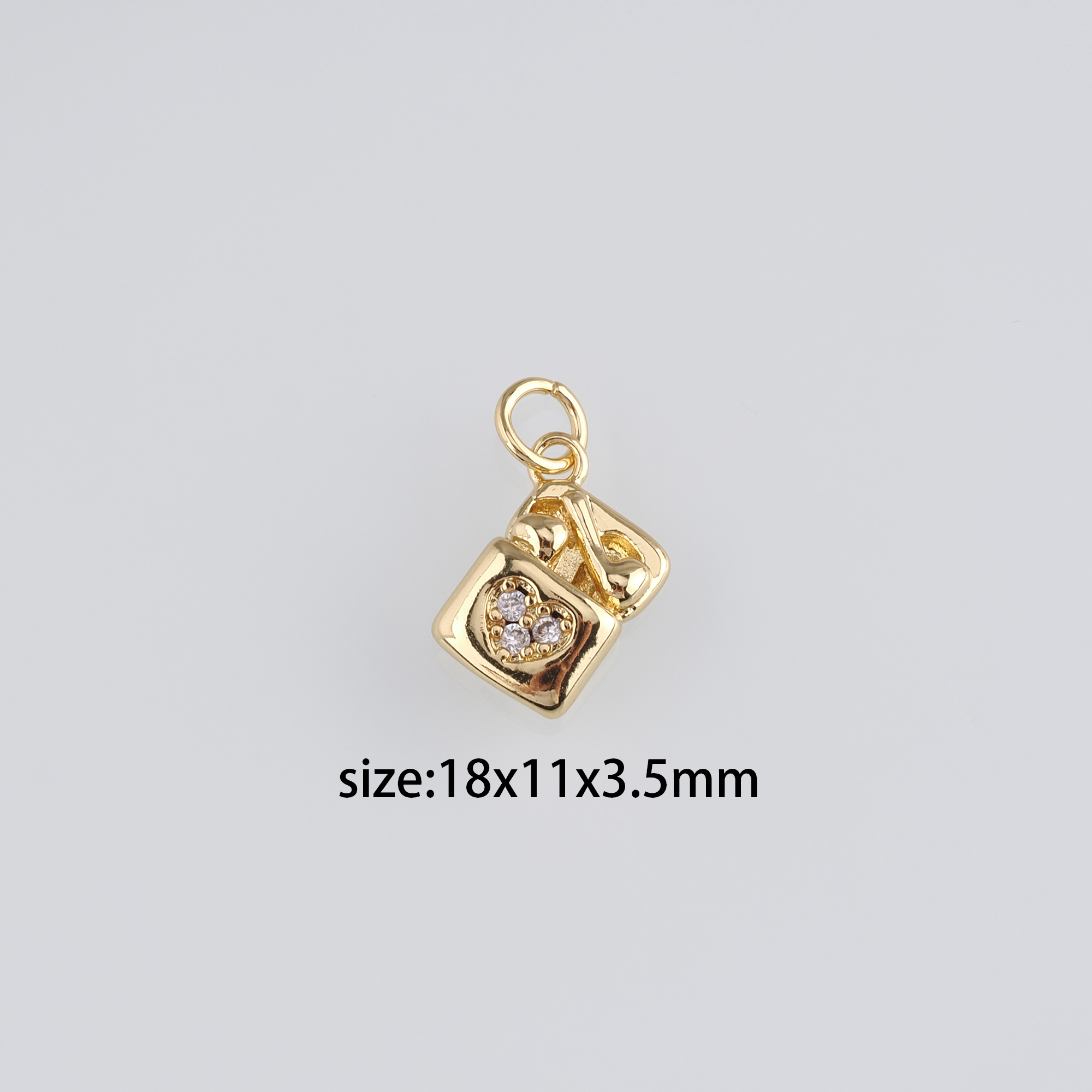 18K Gold Filled Earphone Pendant,Dainty Headphone Charm Earrings Necklace for DIY Jewelry Making Supply