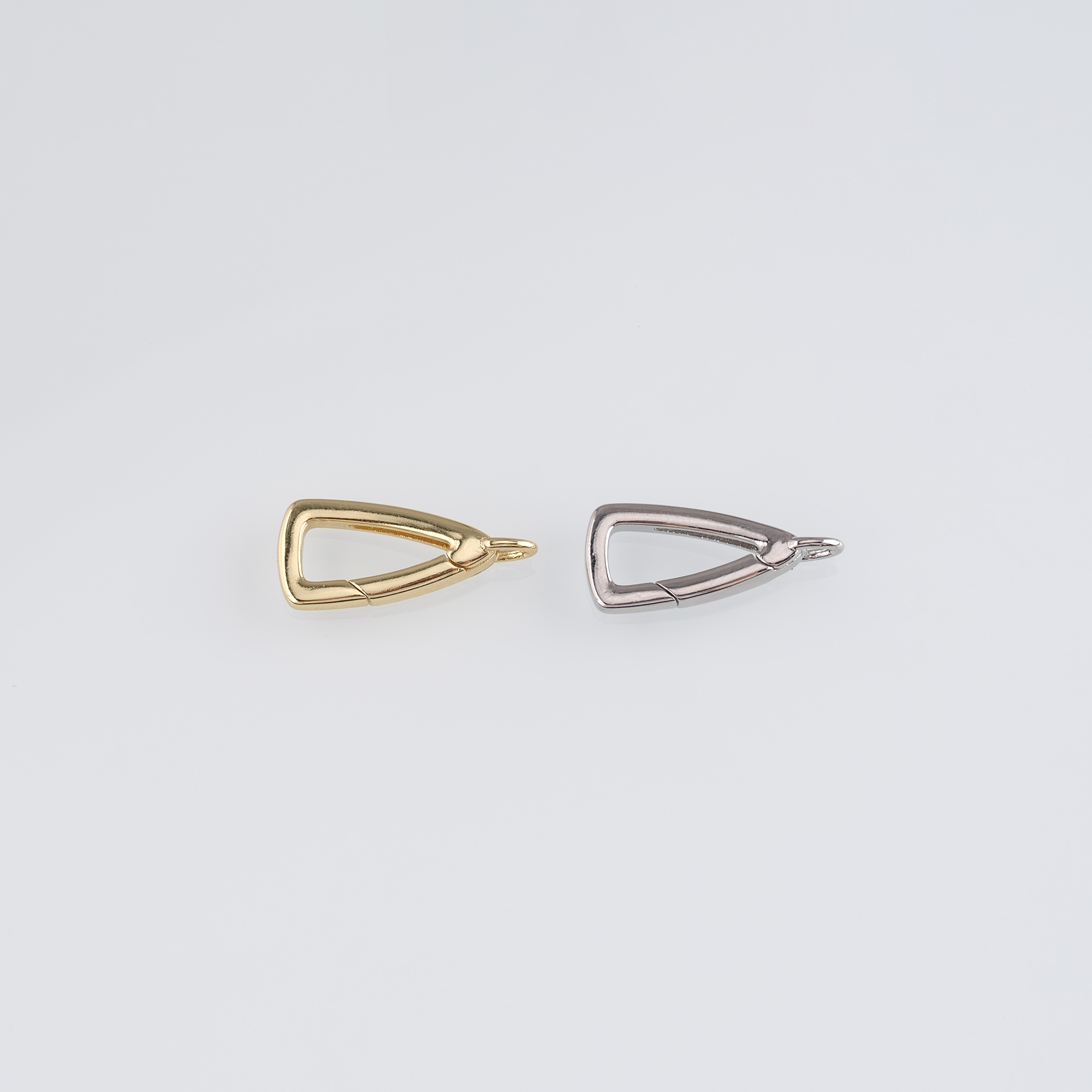 18K Gold Filled Triangle Spring Clasp,Push Gate Buckle Bracelet Necklace for DIY Jewelry Finding Necklace Bracelet