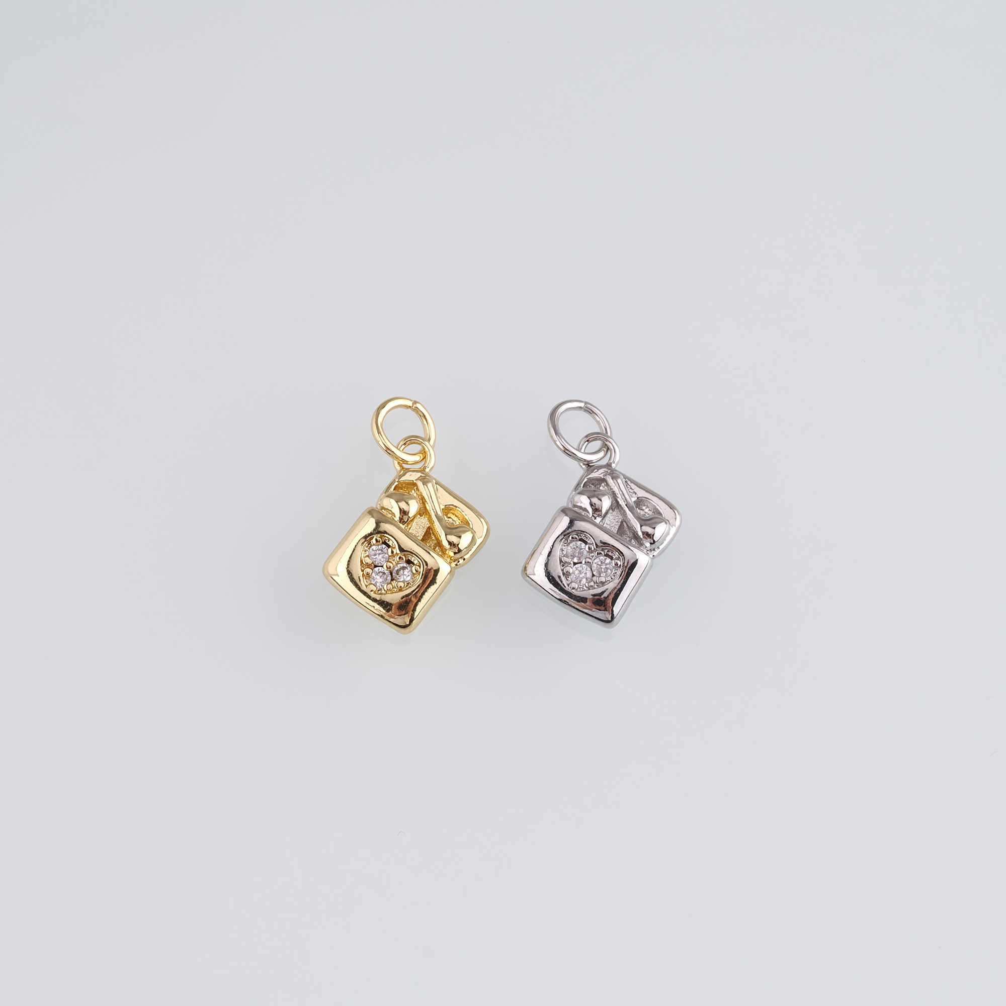 18K Gold Filled Earphone Pendant,Dainty Headphone Charm Earrings Necklace for DIY Jewelry Making Supply