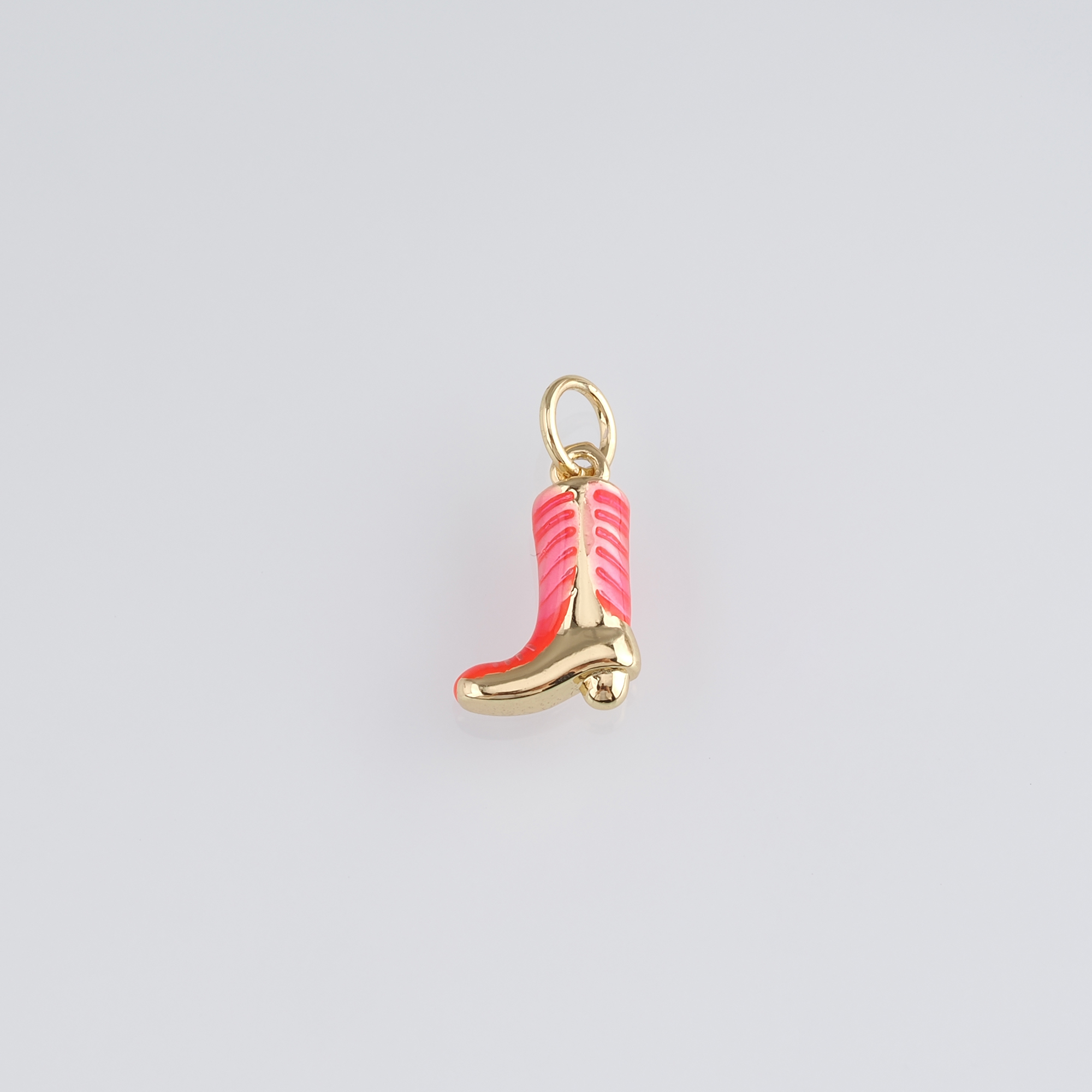 18K Gold Filled Cowboy Boots Pendant,Enamel Shoe Charm Earrings Necklace for DIY Jewelry Making Supply