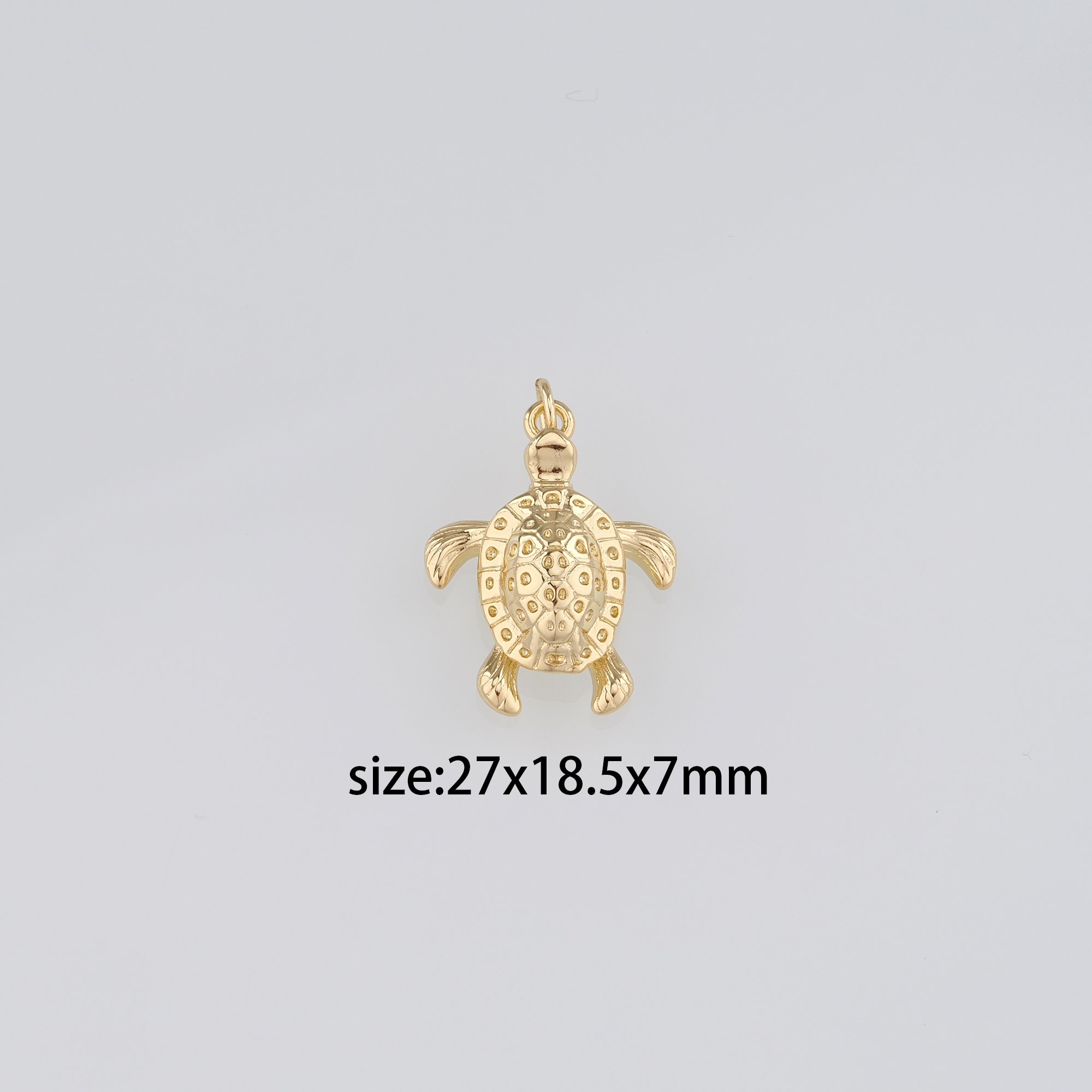 18K Gold Filled Turtle Pendant,Dainty Turtle Charm Earrings Necklace for DIY Jewelry Making Supply