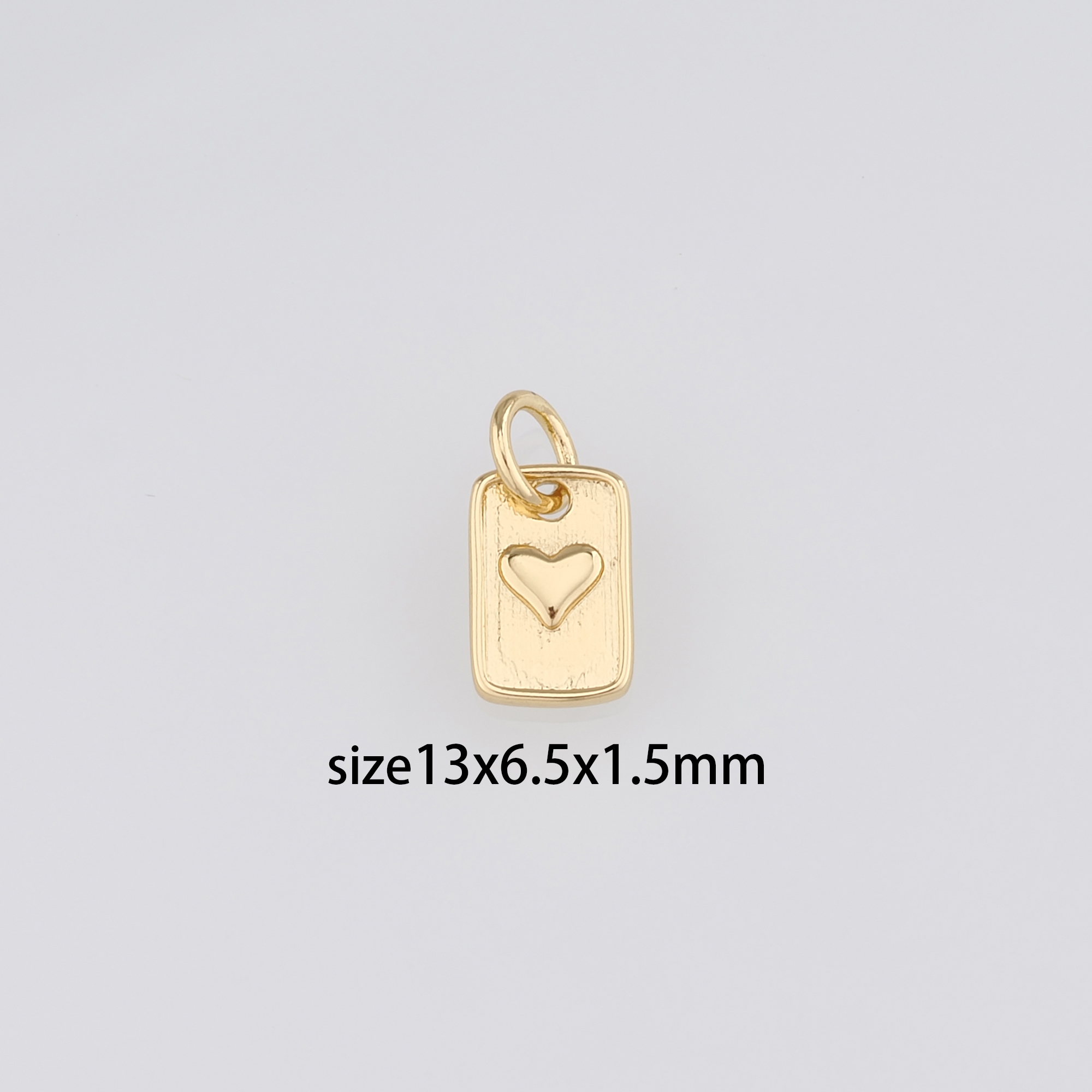 18K Gold Filled Heart Pendant,Dainty Heart Charm Earrings Necklace for DIY Jewelry Making Supply