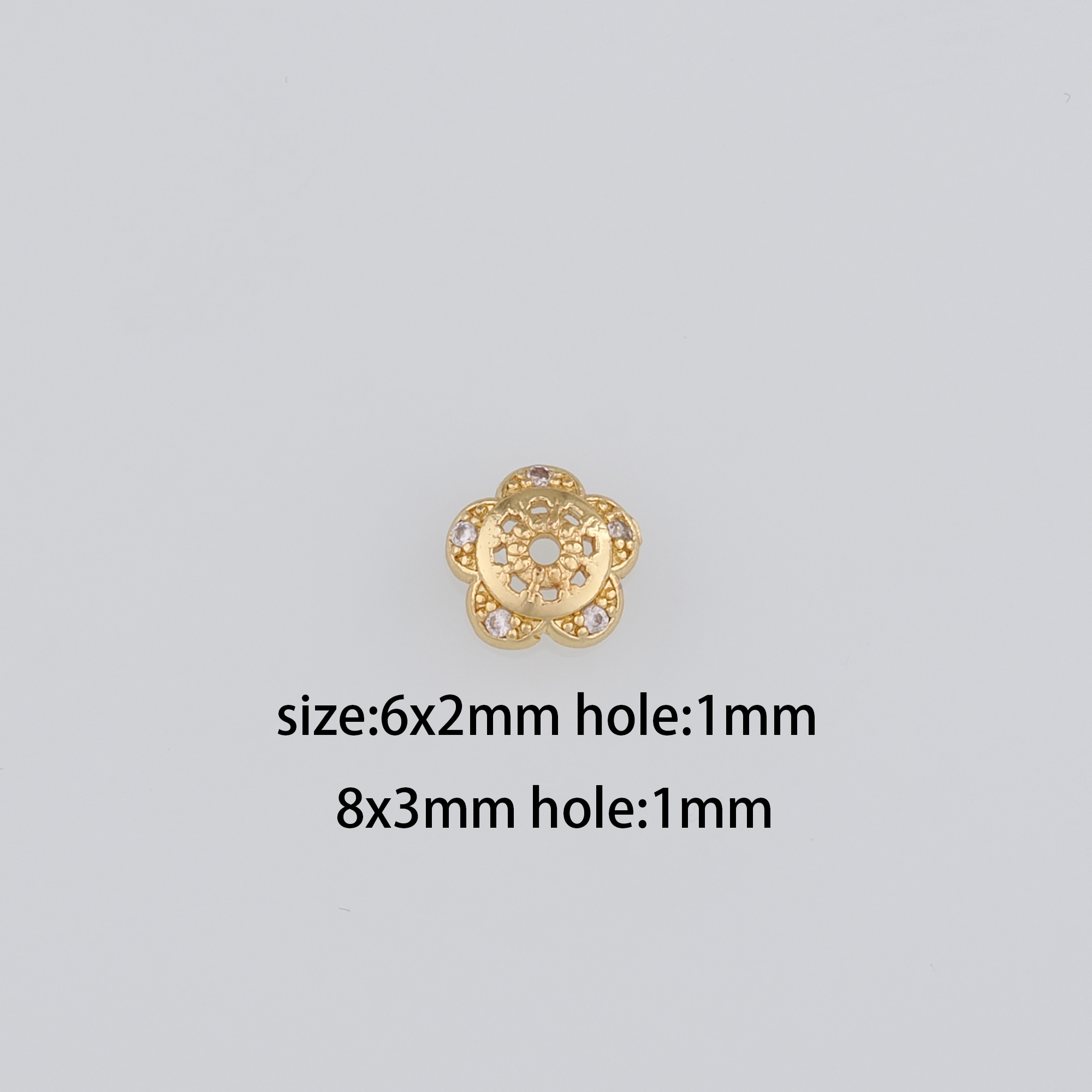 20Pcs 18K Gold Filled Flower Bead Caps,Pearl Caps,Dainty Flower Caps,DIY Jewelry Making Supply