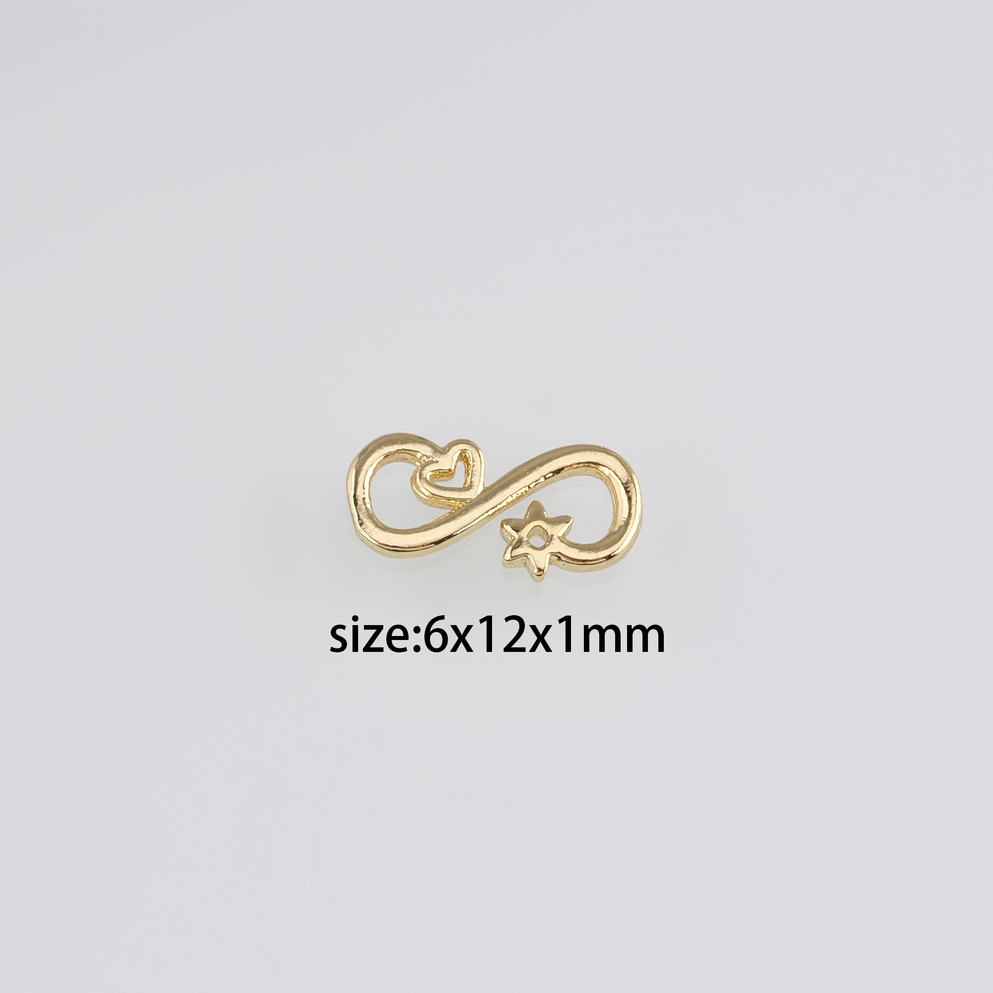 18K Gold Filled Infinity Connector,Dainty Infinity Charm Necklace Bracelet for DIY Jewelry Making Supply