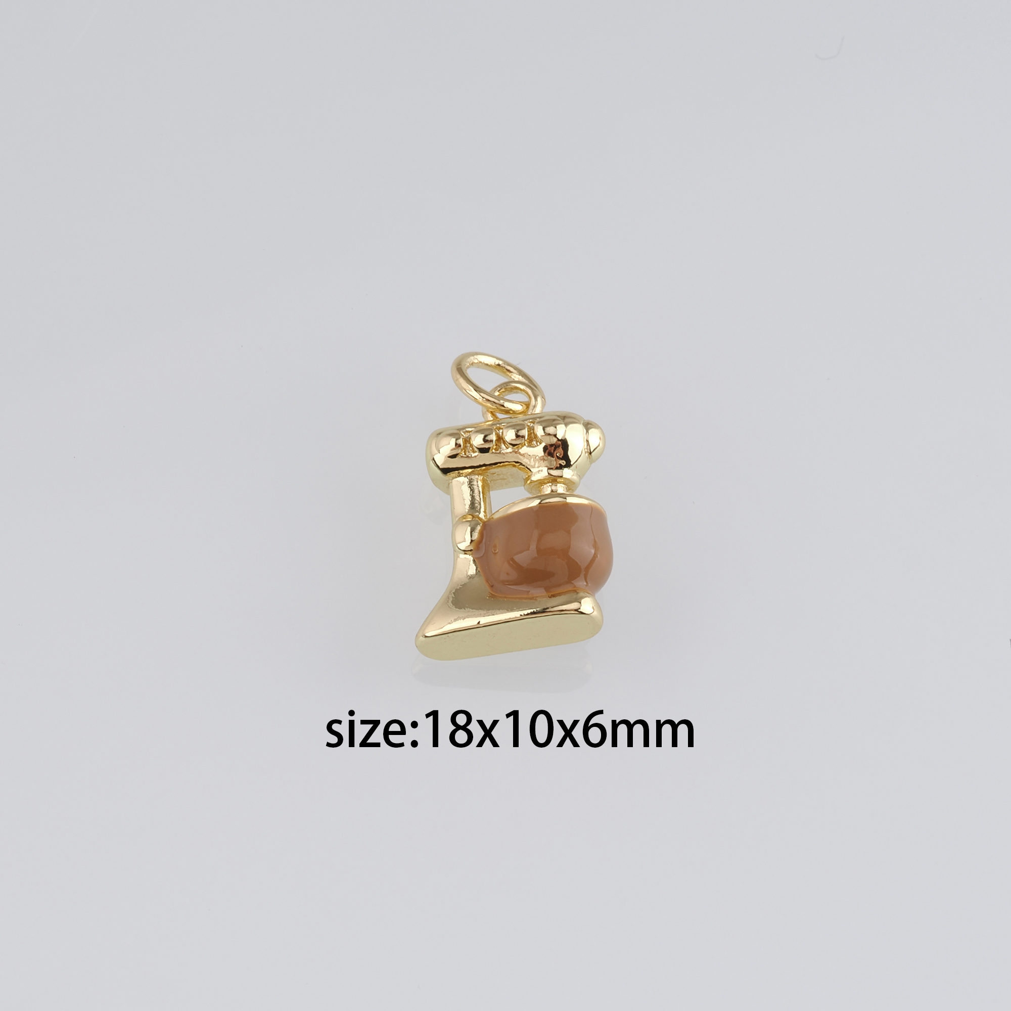 18K Gold Filled Coffee Machine Pendant,Enamel Coffee Machine Charm Earrings Necklace for DIY Jewelry Making Supply