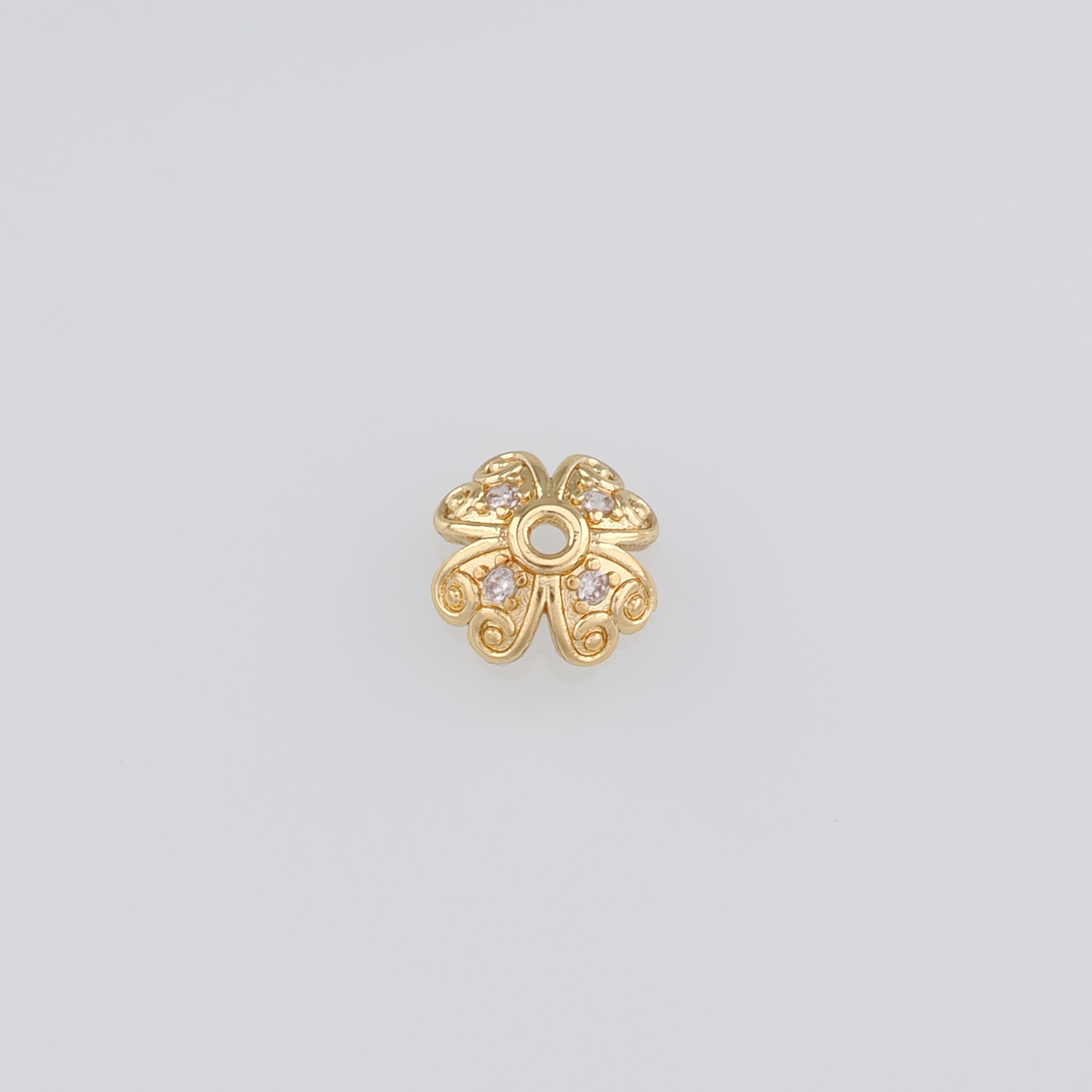 20Pcs 18K Gold Filled Flower Bead Caps,Pearl Caps,Dainty Flower Caps,DIY Jewelry Making Supply