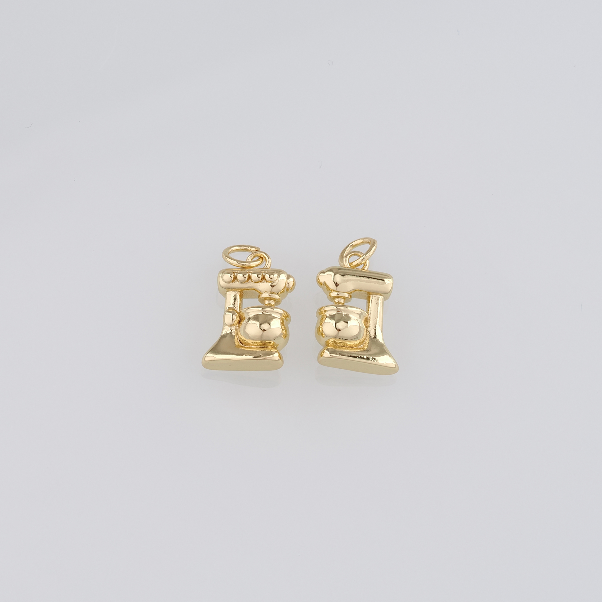 18K Gold Filled Coffee Machine Pendant,Dainty Coffee Machine Charm Earrings Necklace for DIY Jewelry Making Supply