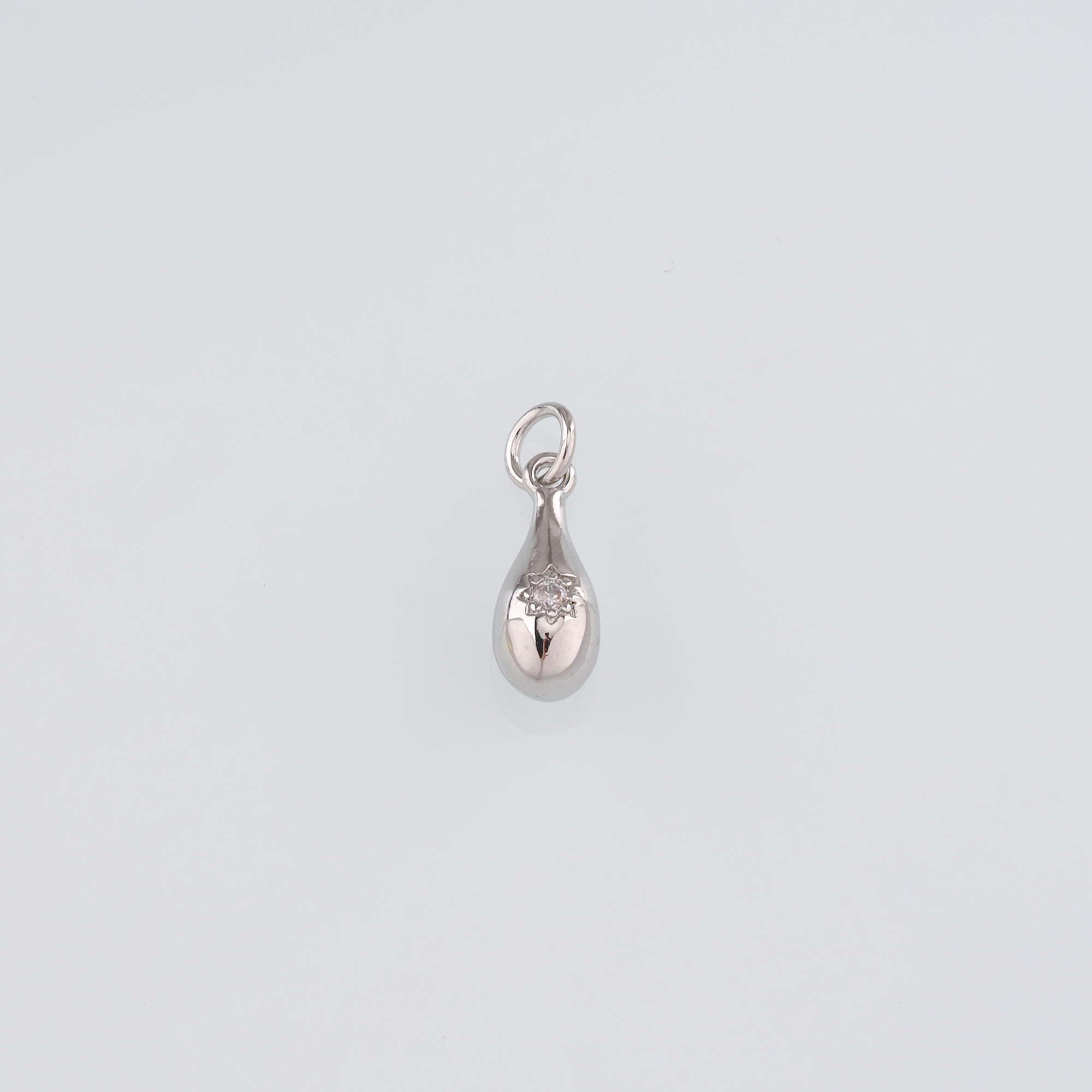 18K Gold Filled Teardrop Pendant,CZ Micro Pave Water Drop Charm Earrings Necklace for DIY Jewelry Making Supply