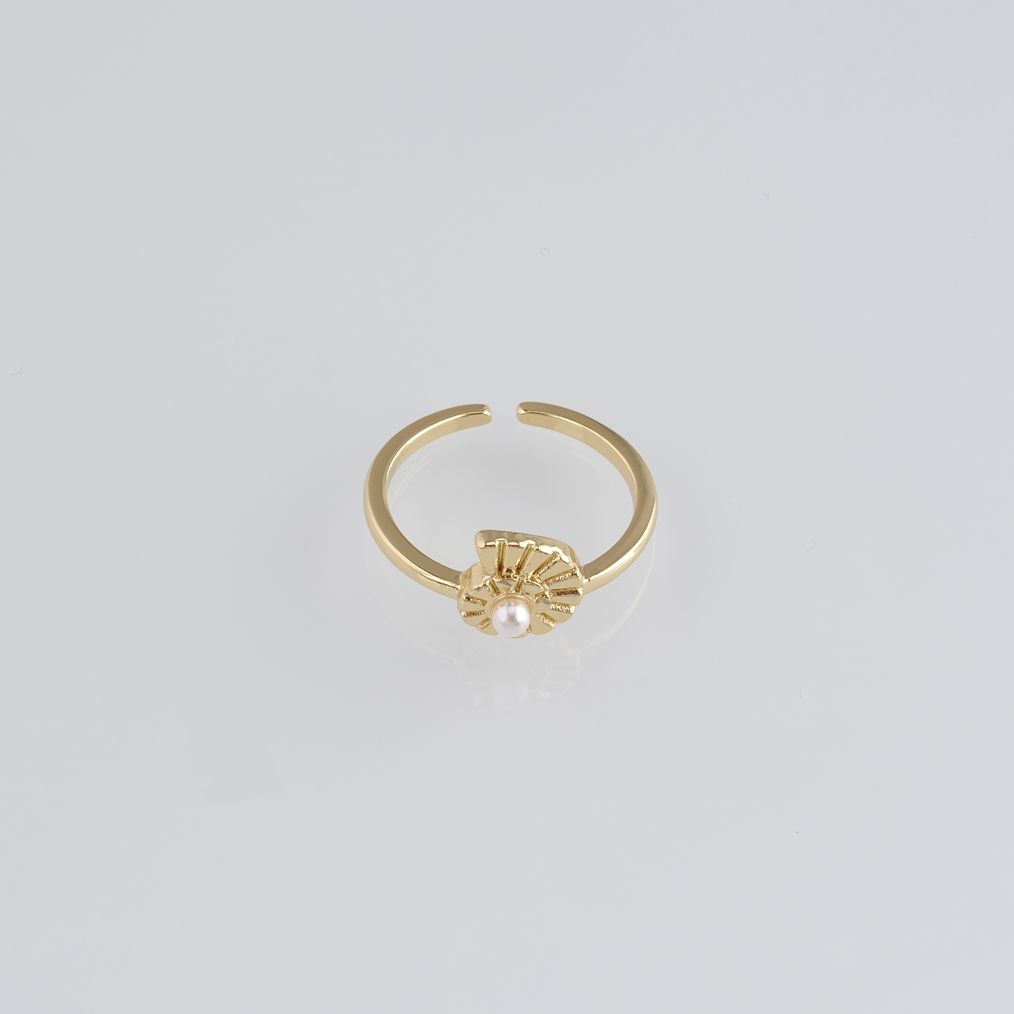 18K Gold Filled Conch Shell Rings,Ocean Rings,Adjustable Ring,Minimalist Ring,Open Ring,Gift for Her