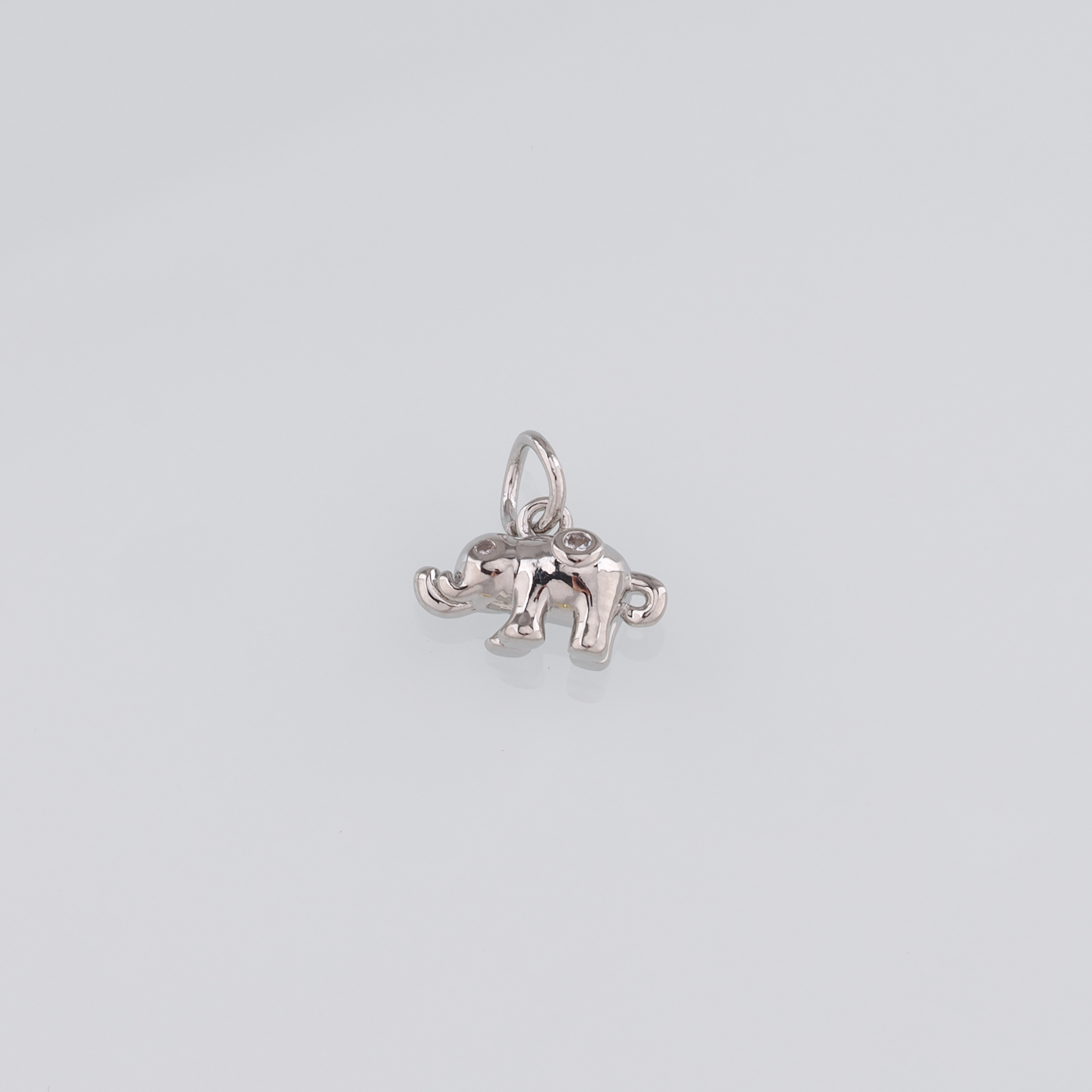18K Gold Filled Elephant Pendant,Dainty Elephant Charm Earrings Necklace for DIY Jewelry Making Supply