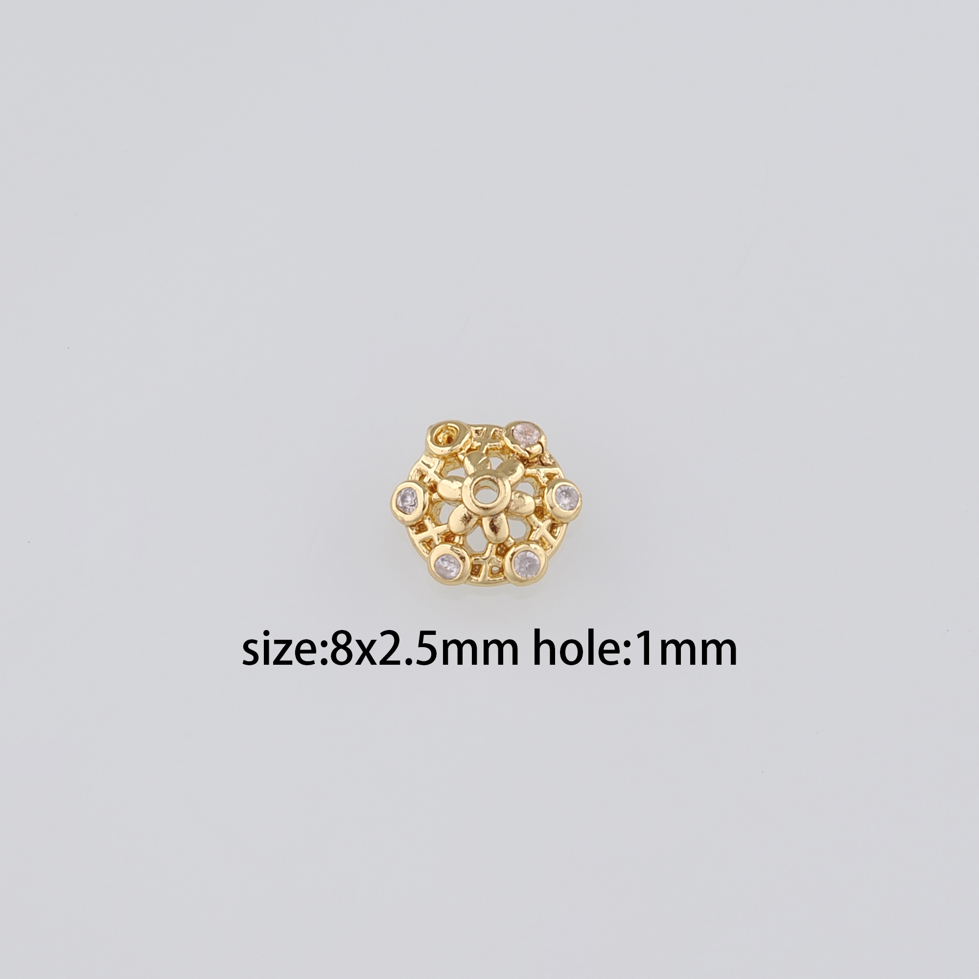 20Pcs 18K Gold Filled Flower Bead Caps,Pearl Caps,Dainty Flower Caps,DIY Jewelry Making Supply