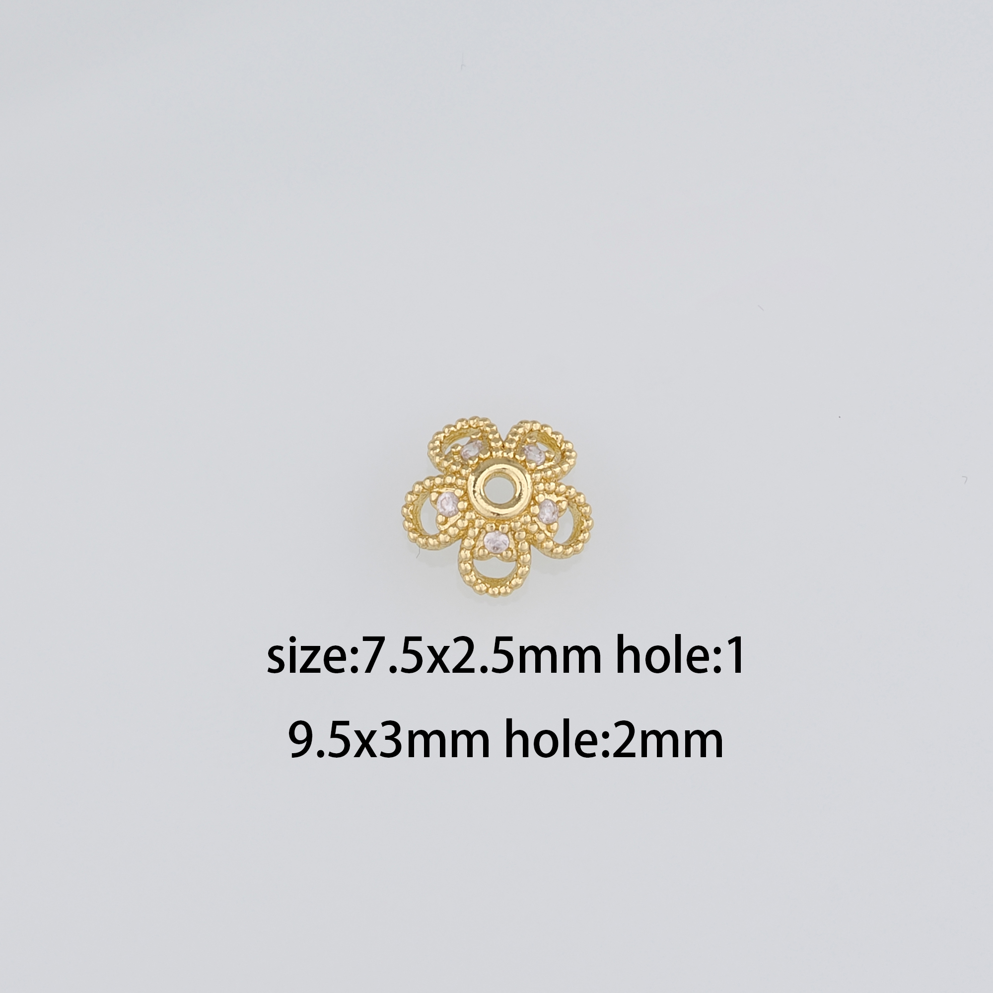 20Pcs 18K Gold Filled Flower Bead Caps,Pearl Caps,Dainty Flower Caps,DIY Jewelry Making Supply