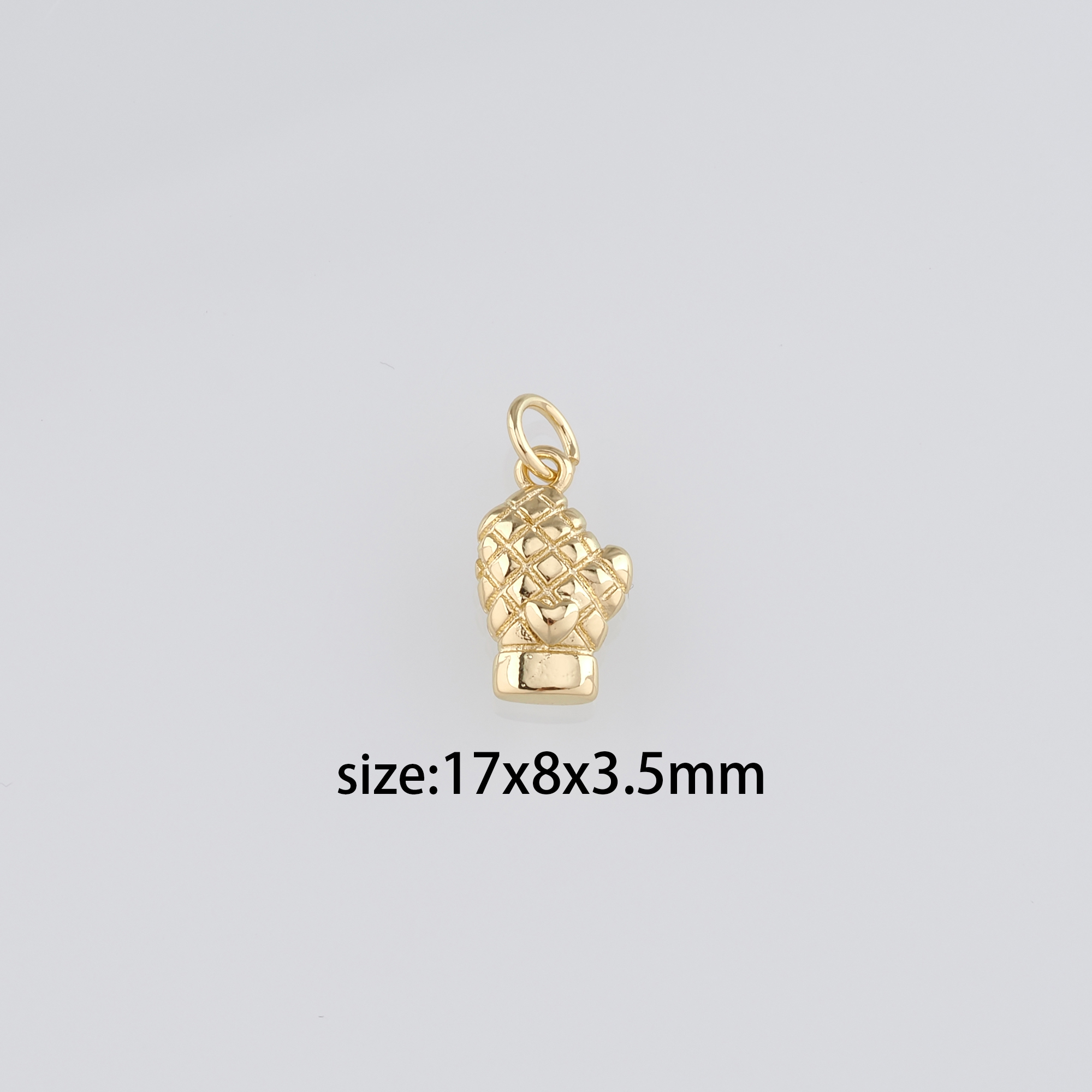 18K Gold Filled Glove Pendant,Dainty Glove Charm Earrings Necklace for DIY Jewelry Making Supply