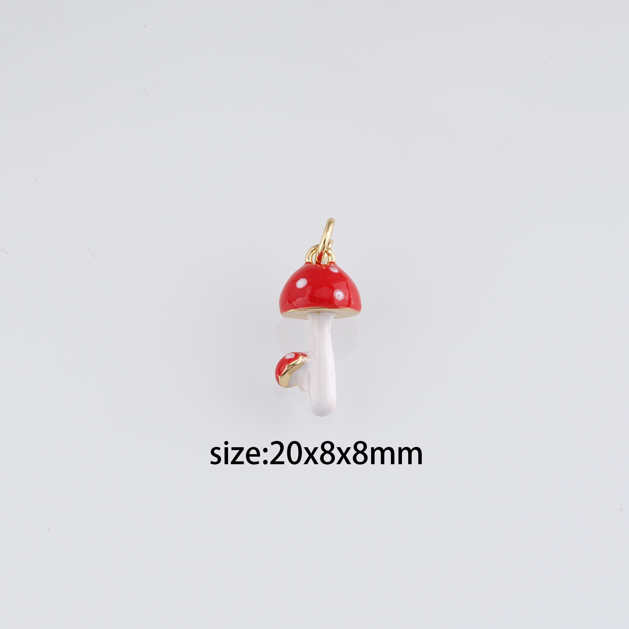 18K Gold Filled Hamburger Pendant,Mushroom Charm Earrings Necklace for DIY Jewelry Making Supply