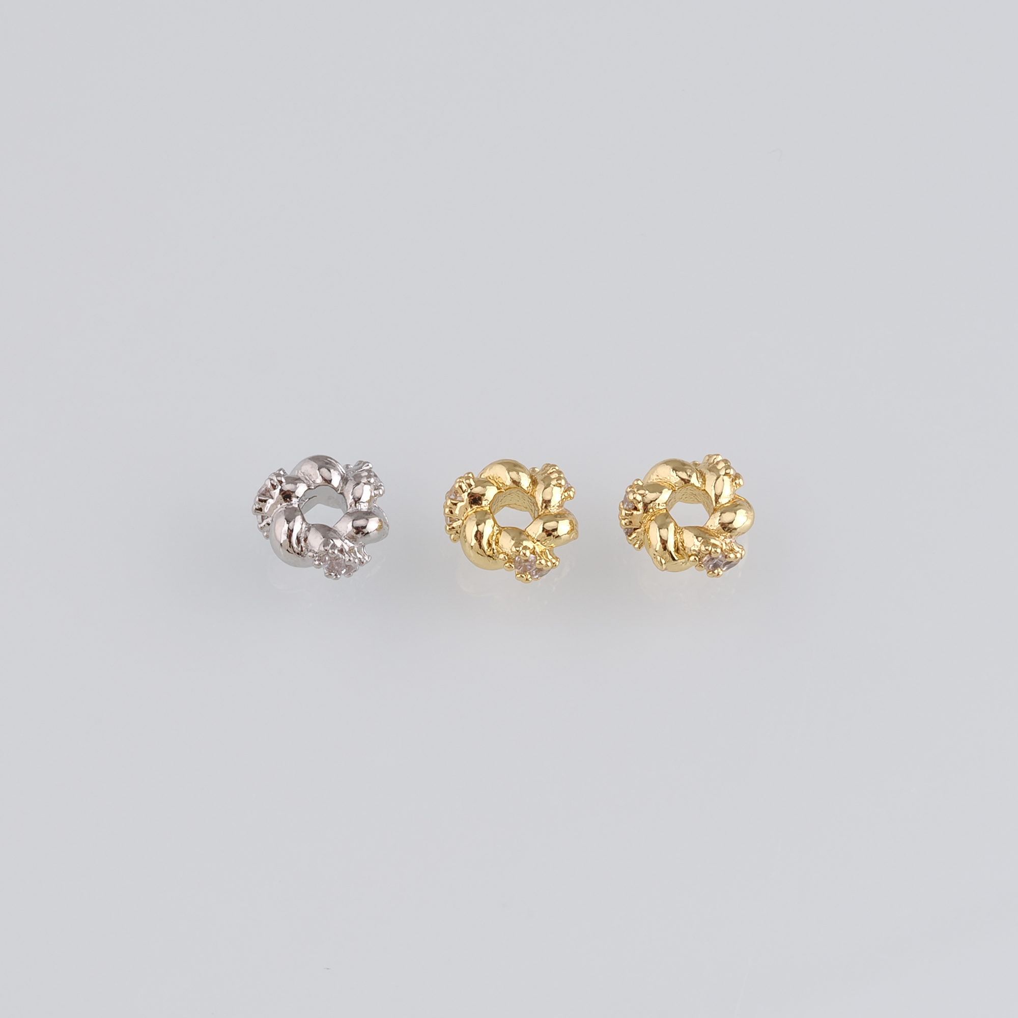 10pcs 18K Gold Filled Spiral Beads,Twist Bead,Gold Knot Spacer Beads,DIY Jewelry Making Supply