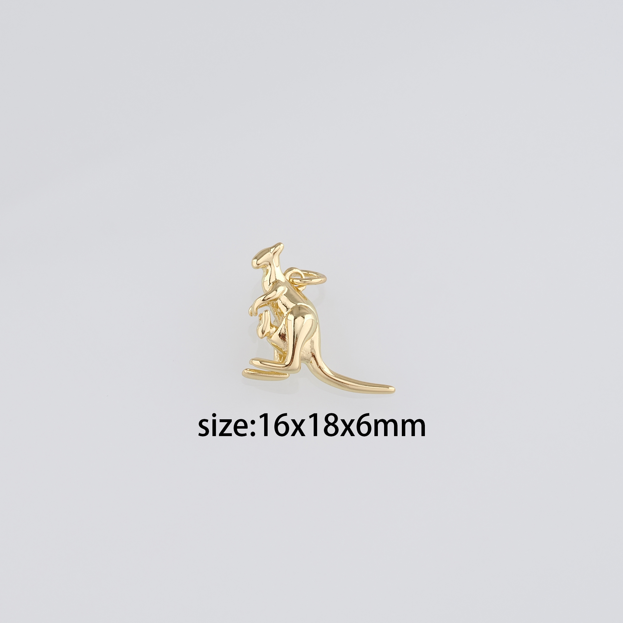 18K Gold Filled Bird Pendant,Bee Necklace,Dog Charm Earrings Necklace for DIY Jewelry Making Supply