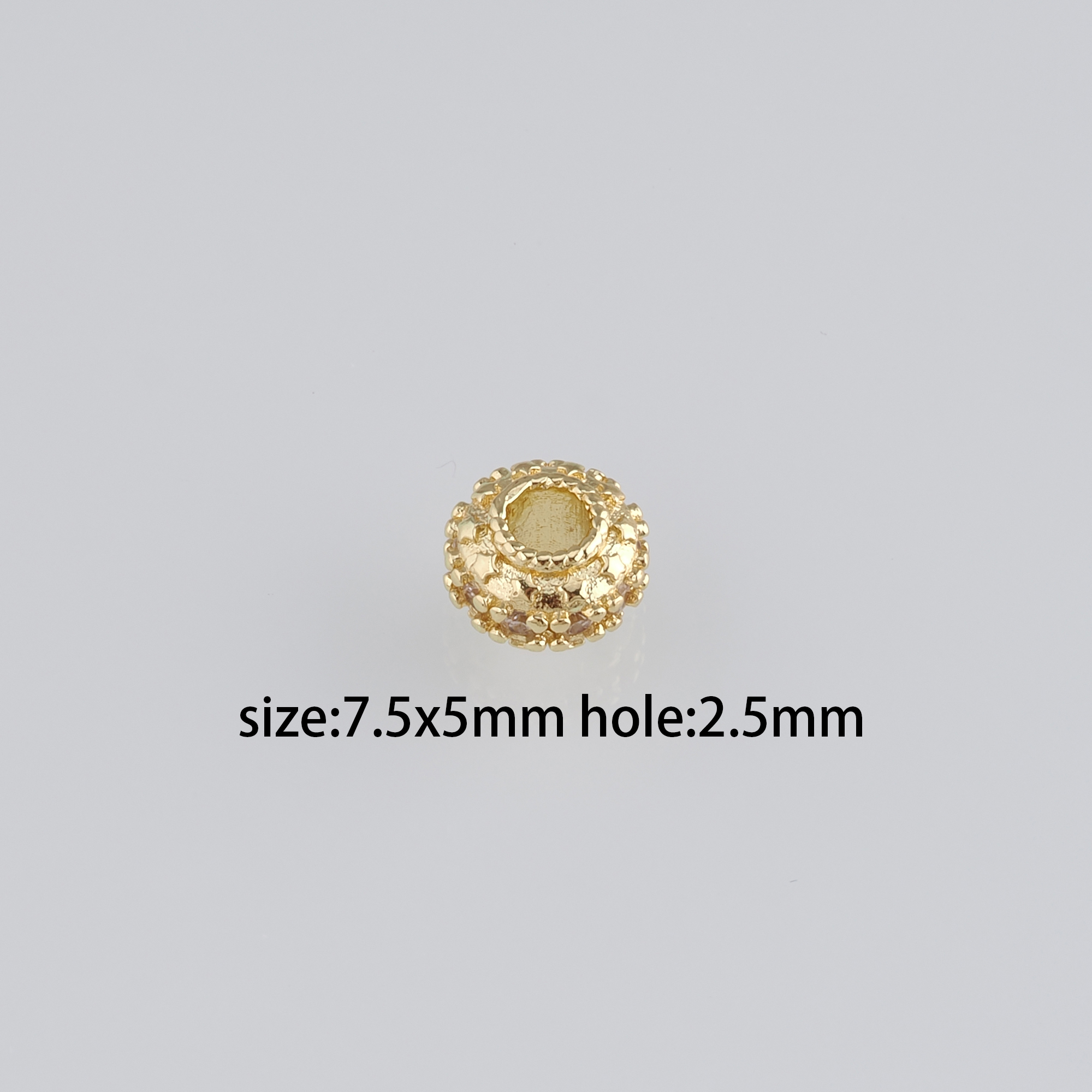 10Pcs 18K Gold Filled Star Spacer Beads,Celestial Bead,CZ Micro Pave Star Beads,DIY Jewelry Making Supply