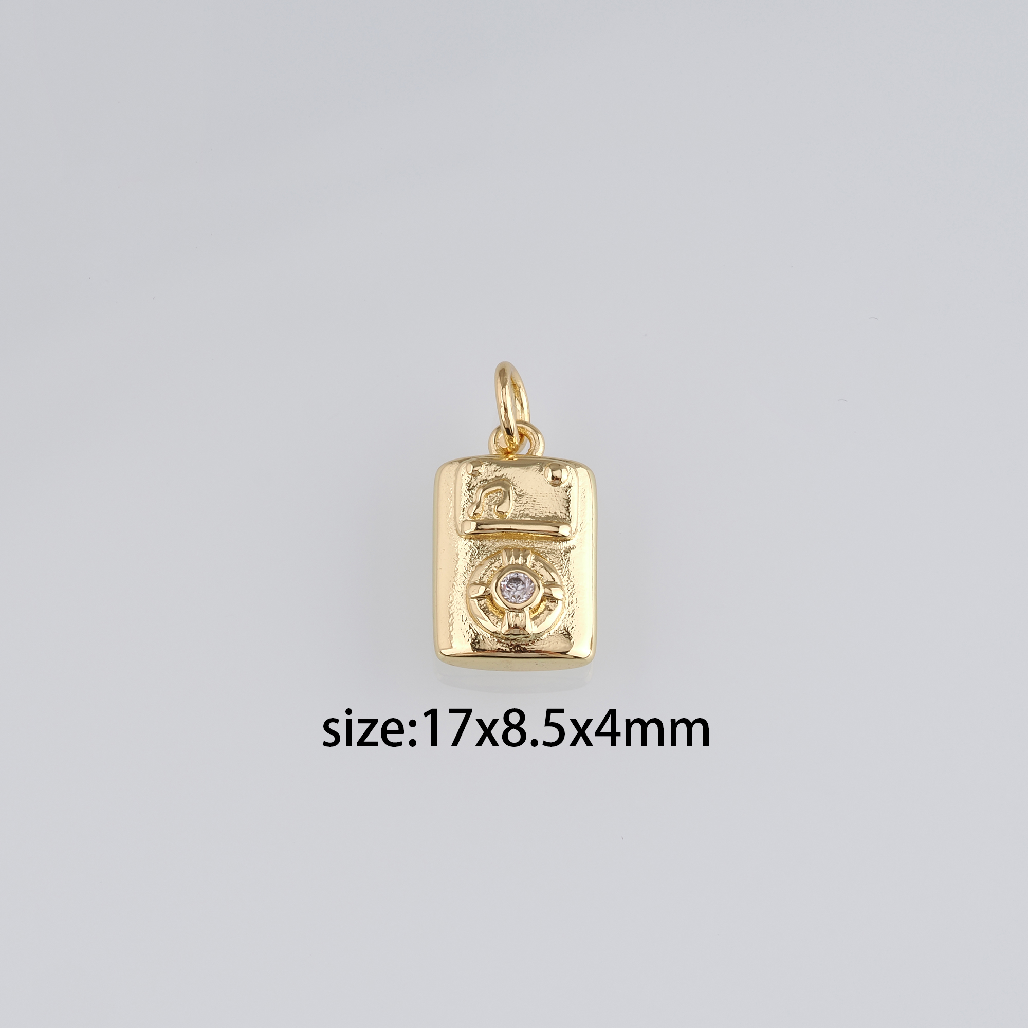 18K Gold Filled Music Player Pendant,Dainty Music Player Charm Earrings Necklace for DIY Jewelry Making Supply