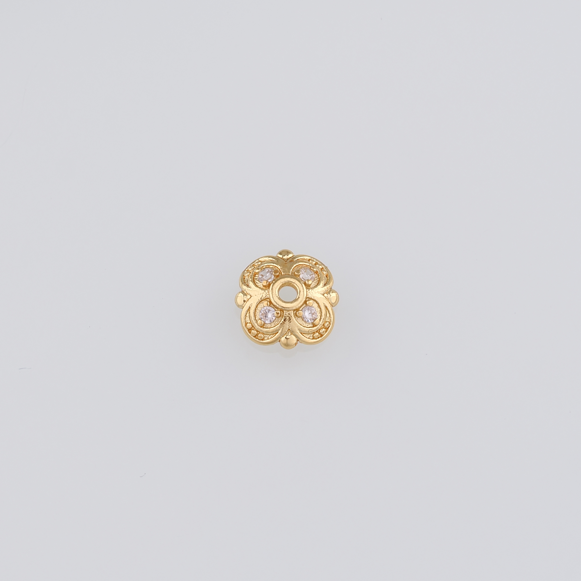 20Pcs 18K Gold Filled Flower Bead Caps,Pearl Caps,Dainty Flower Caps,DIY Jewelry Making Supply