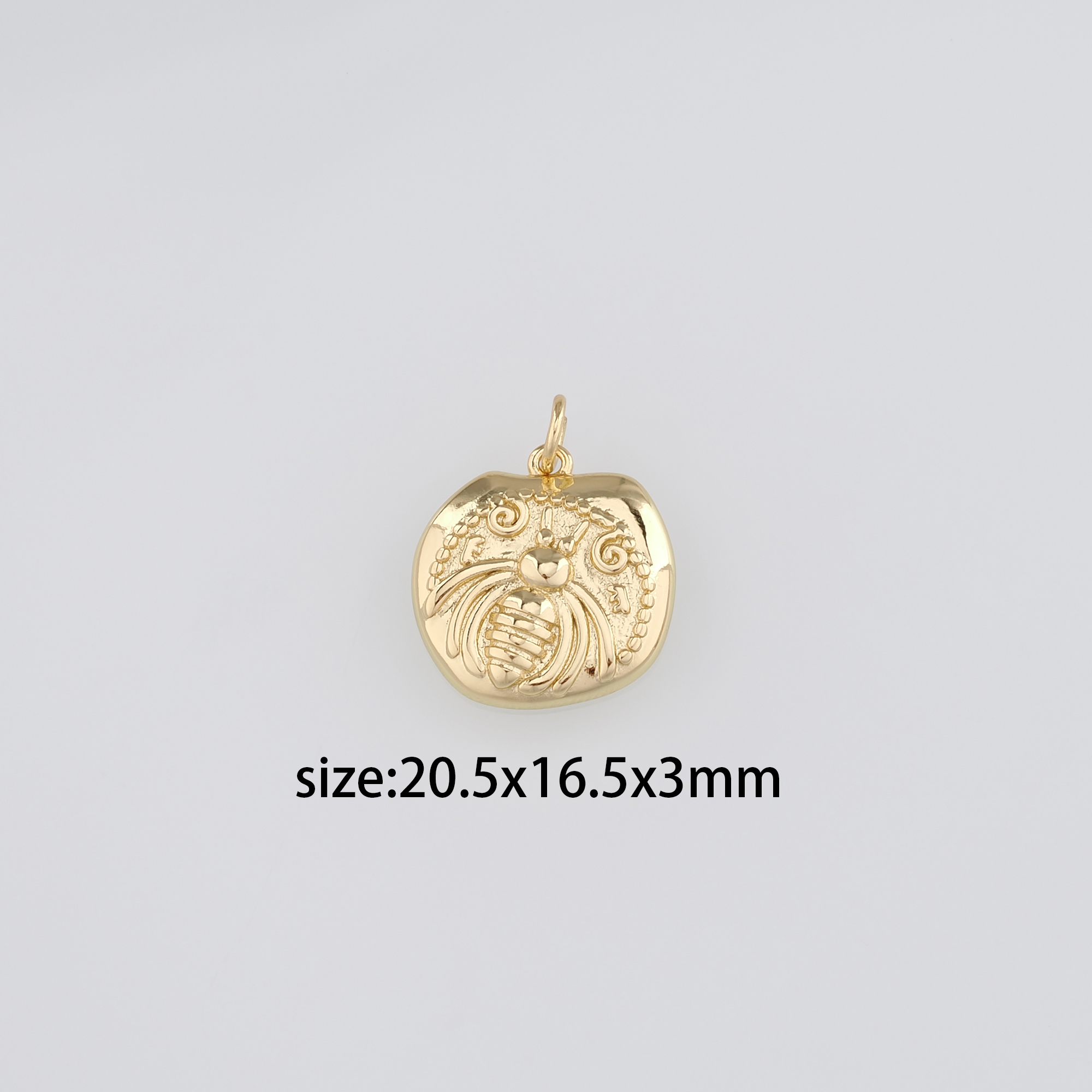 18K Gold Filled Bird Pendant,Bee Necklace,Dog Charm Earrings Necklace for DIY Jewelry Making Supply