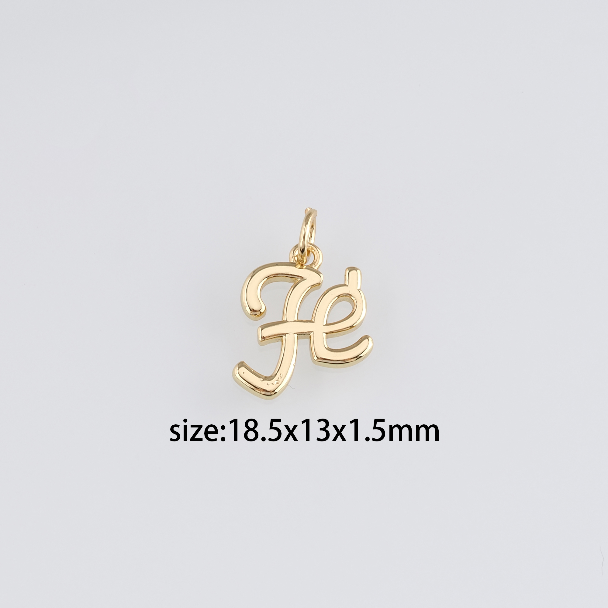 18K Gold Filled Fe Pendant,Dainty Fe Charm Earrings Necklace for DIY Jewelry Making Supply